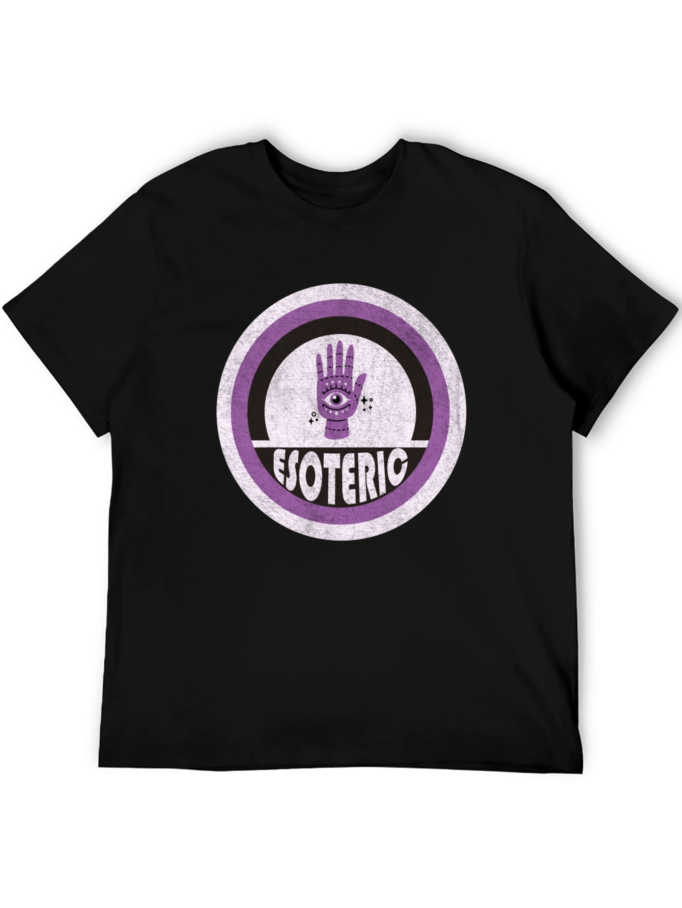 Black Esoteric Third Eye Graphic T-Shirt - Black view 5