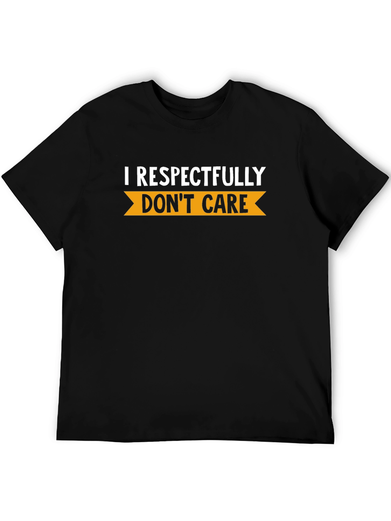 Black Respectfully Don't Care Graphic Tee - Black T-Shirt view 5