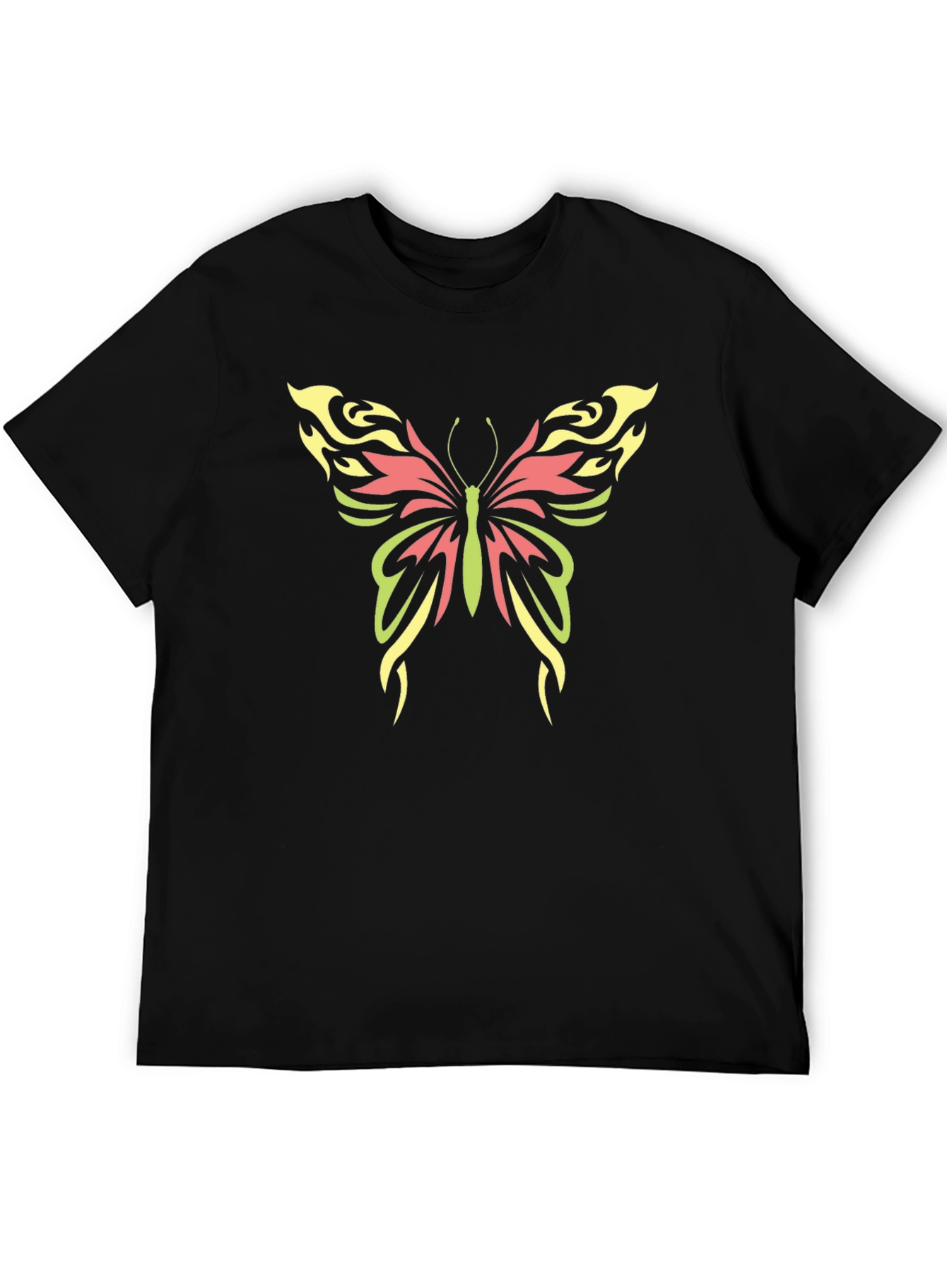 Black Butterfly Graphic Tee - Men's Black T-Shirt view 5