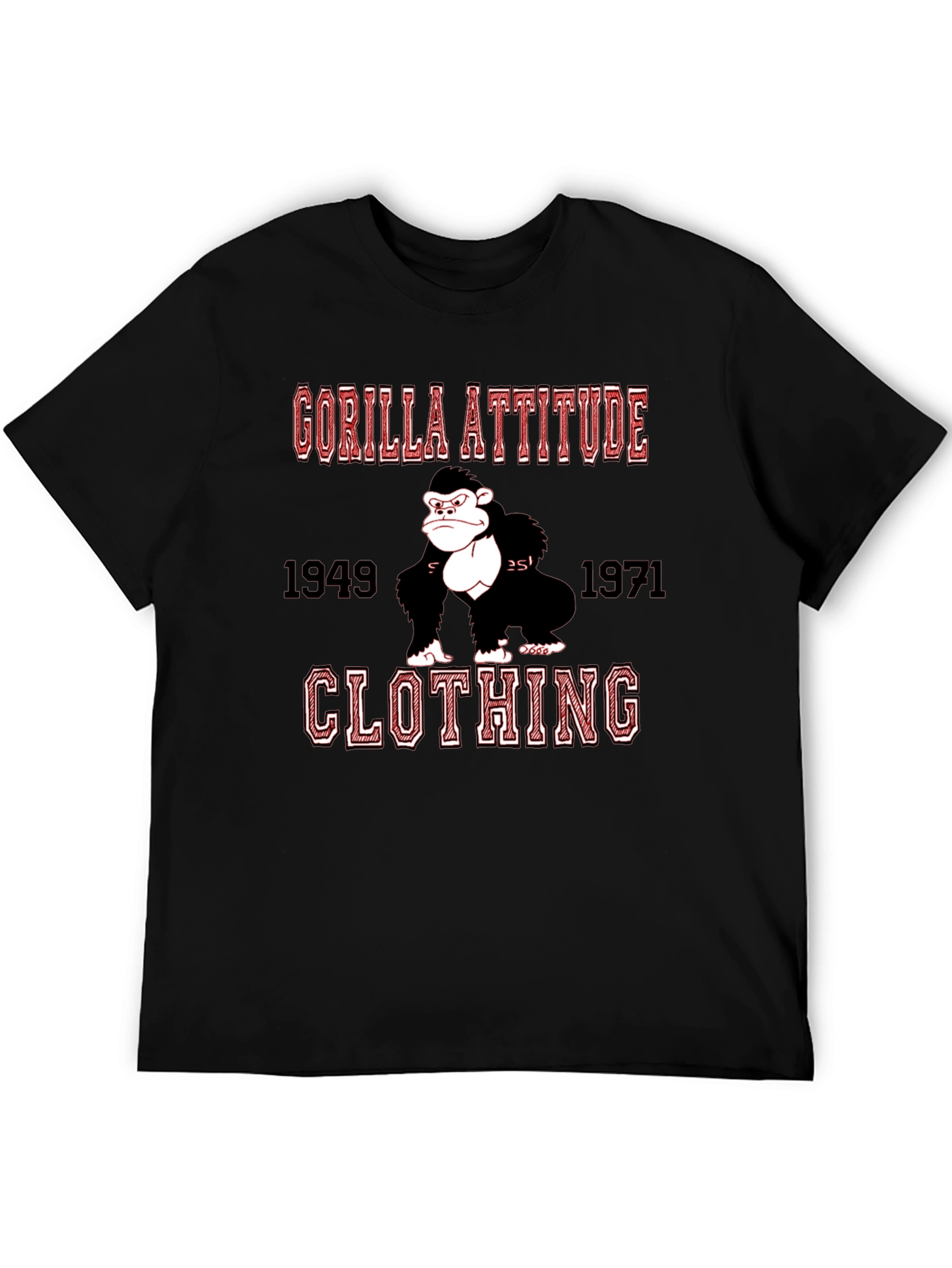Black Gorilla Attitude Clothing T-Shirt view 5