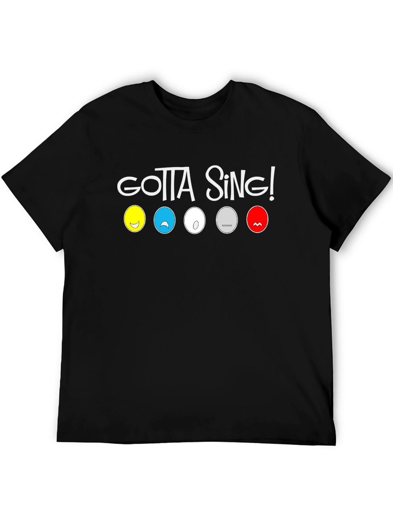 Black Gotta Sing! Emotions T-Shirt - Black Cotton Tee view 5