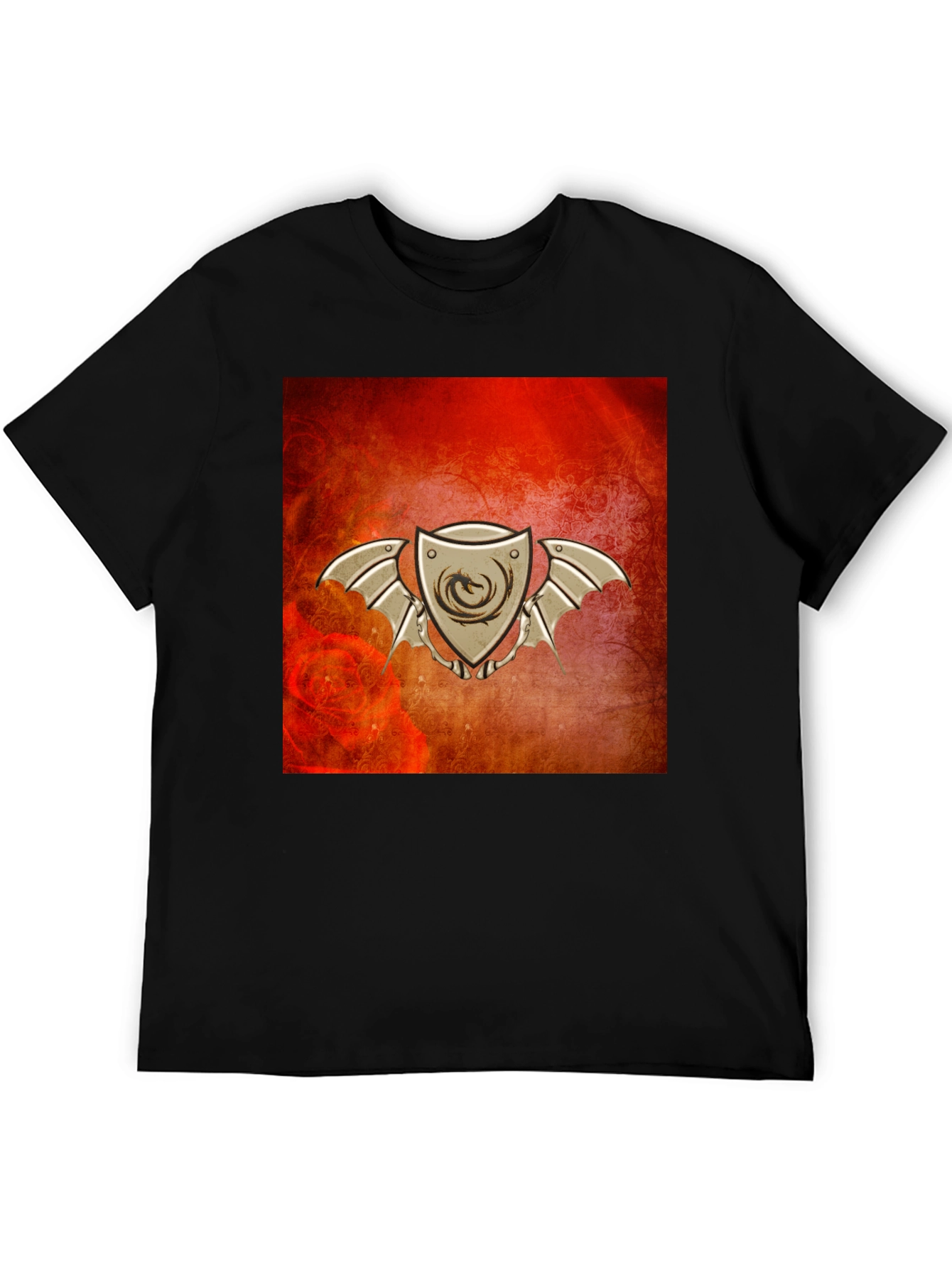Black Dragon Shield Graphic T-Shirt view 5