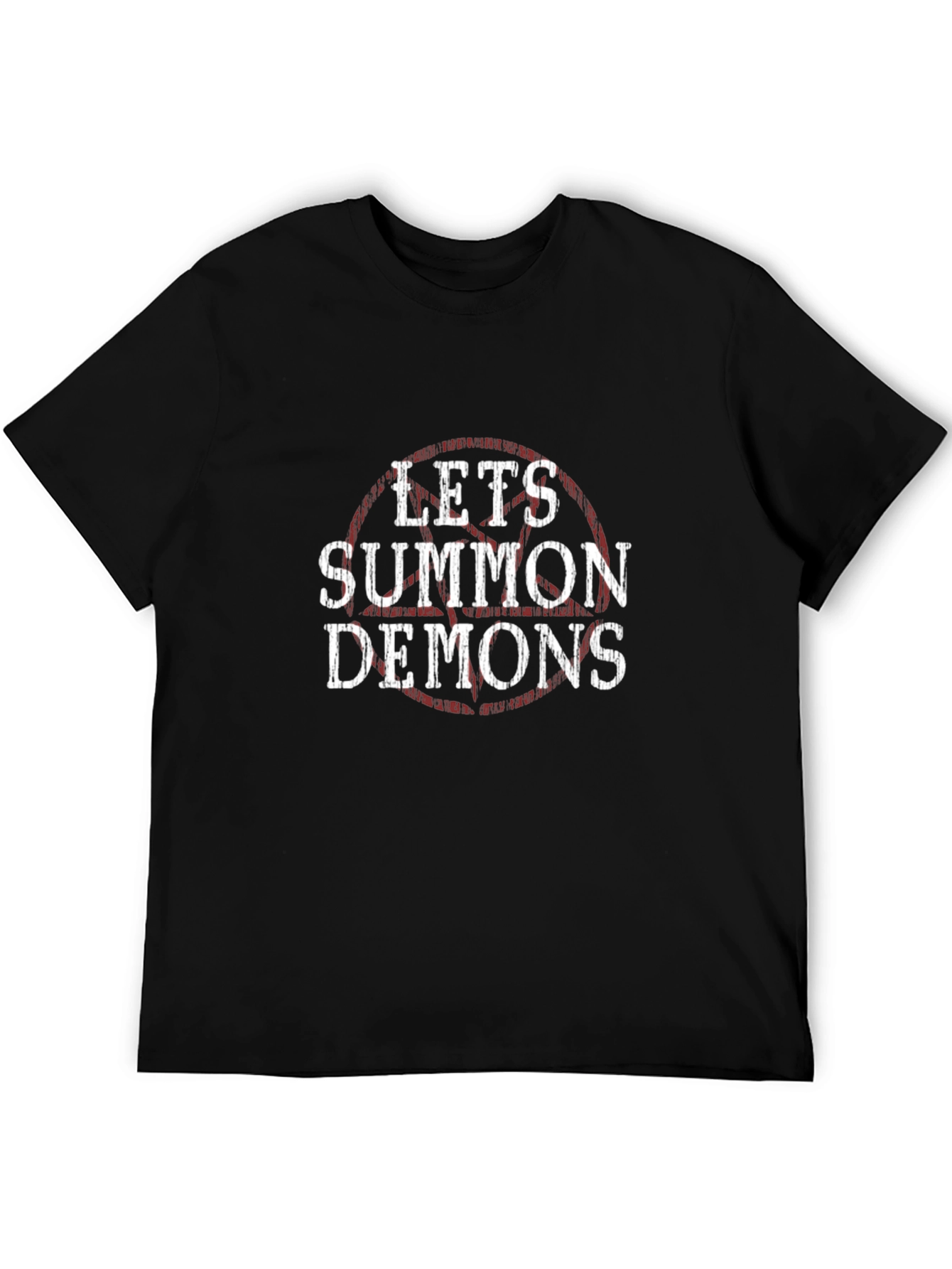 Black Let's Summon Demons Graphic Tee - Black Cotton T-Shirt view 5
