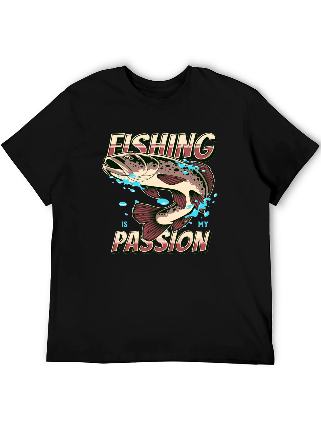 Black Fishing is My Passion Graphic Tee view 5