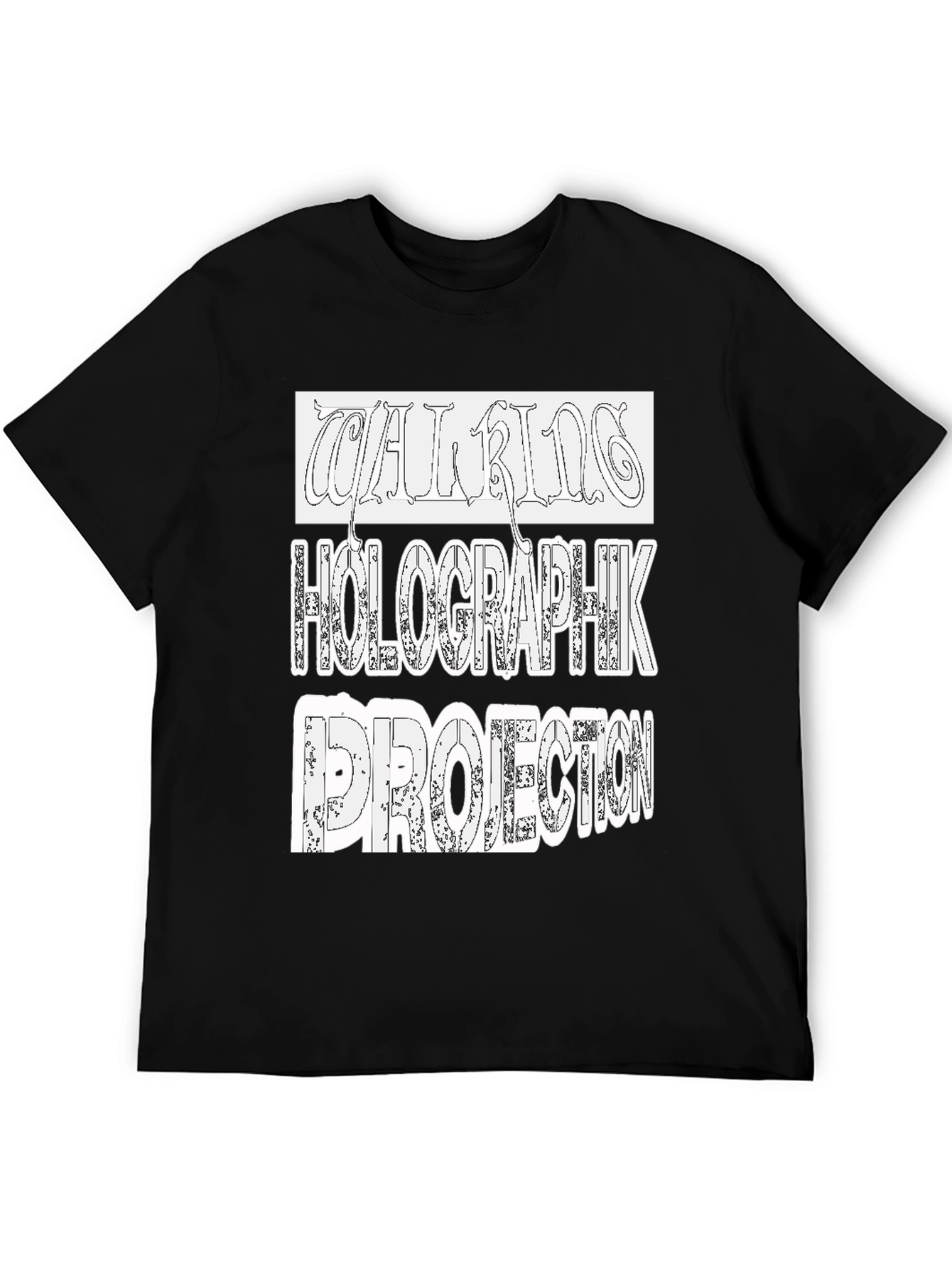 Black Holographik Projection Black T-Shirt view 5