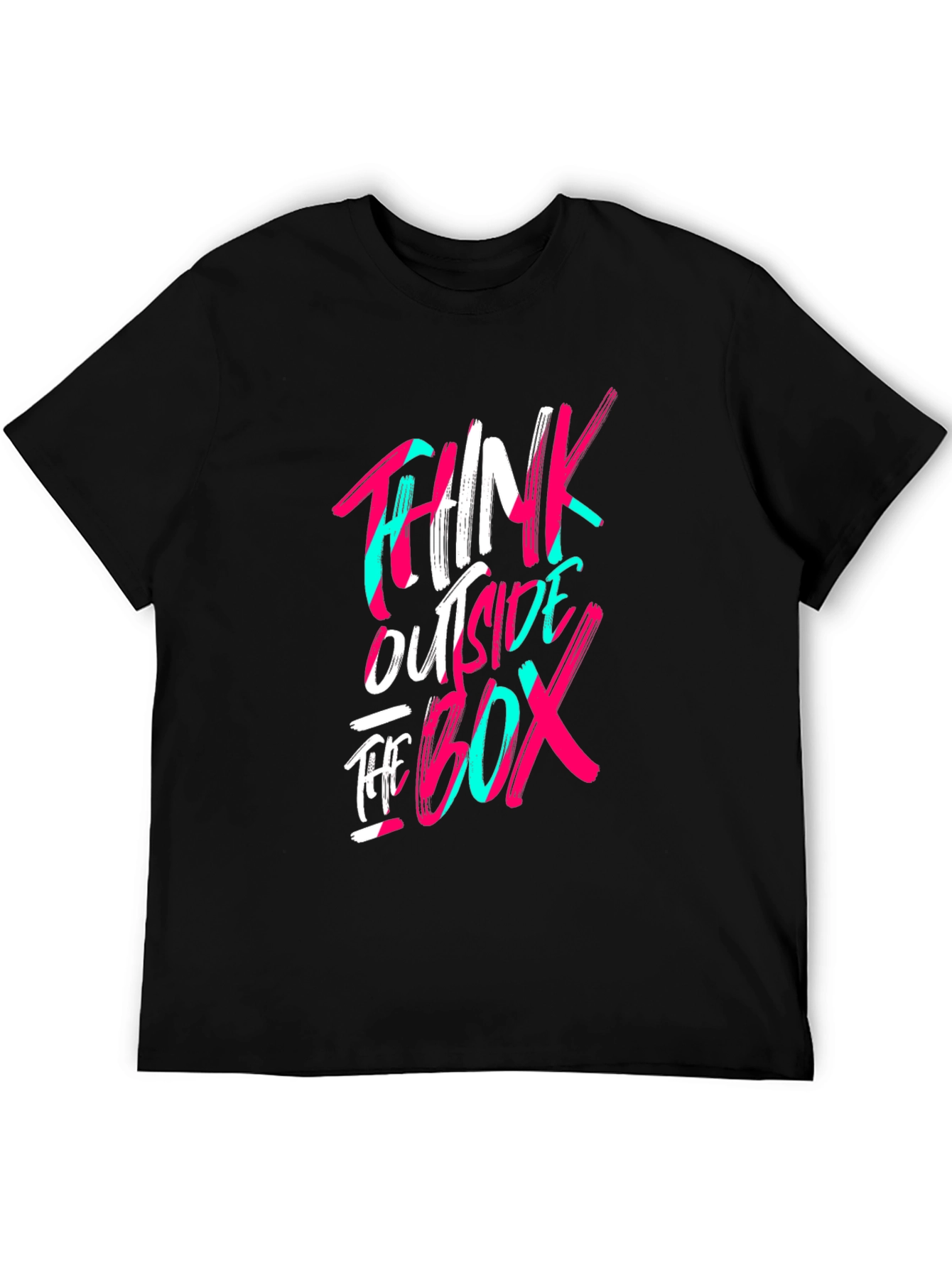 Black Think Outside the Box Graphic Tee view 5