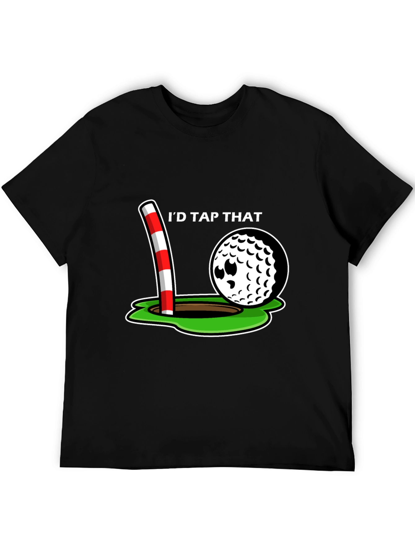 Black I'd Tap That Golf T-Shirt view 5