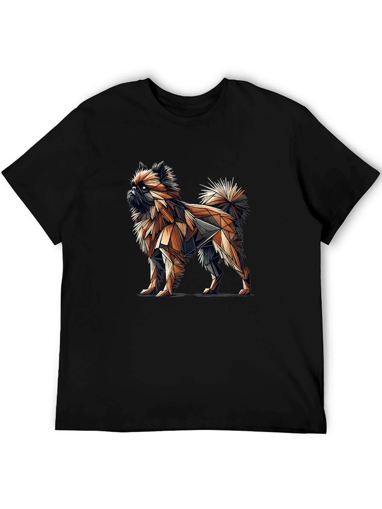 Geometric Dog Graphic Tee - 5