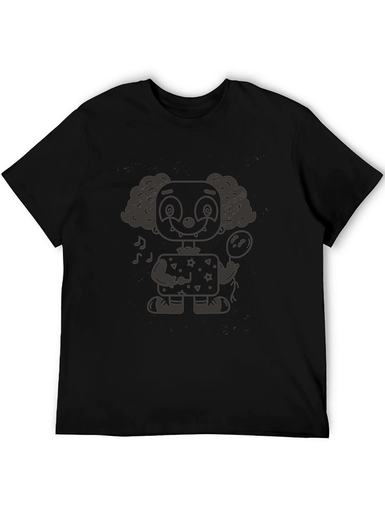 Black Clown Graphic Tee - Funky Black T-Shirt view 5