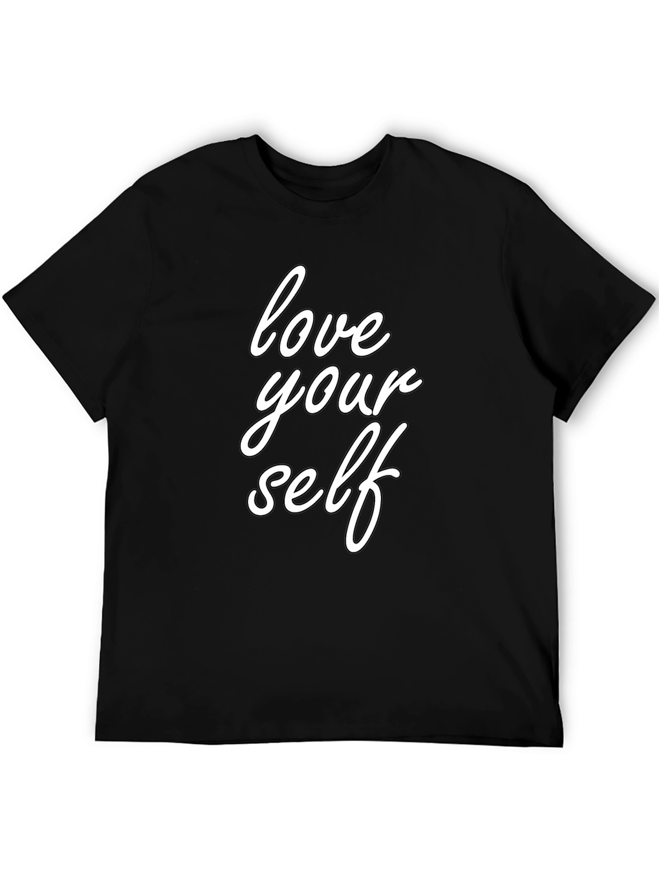 Black Love Yourself Graphic Tee - Black view 5