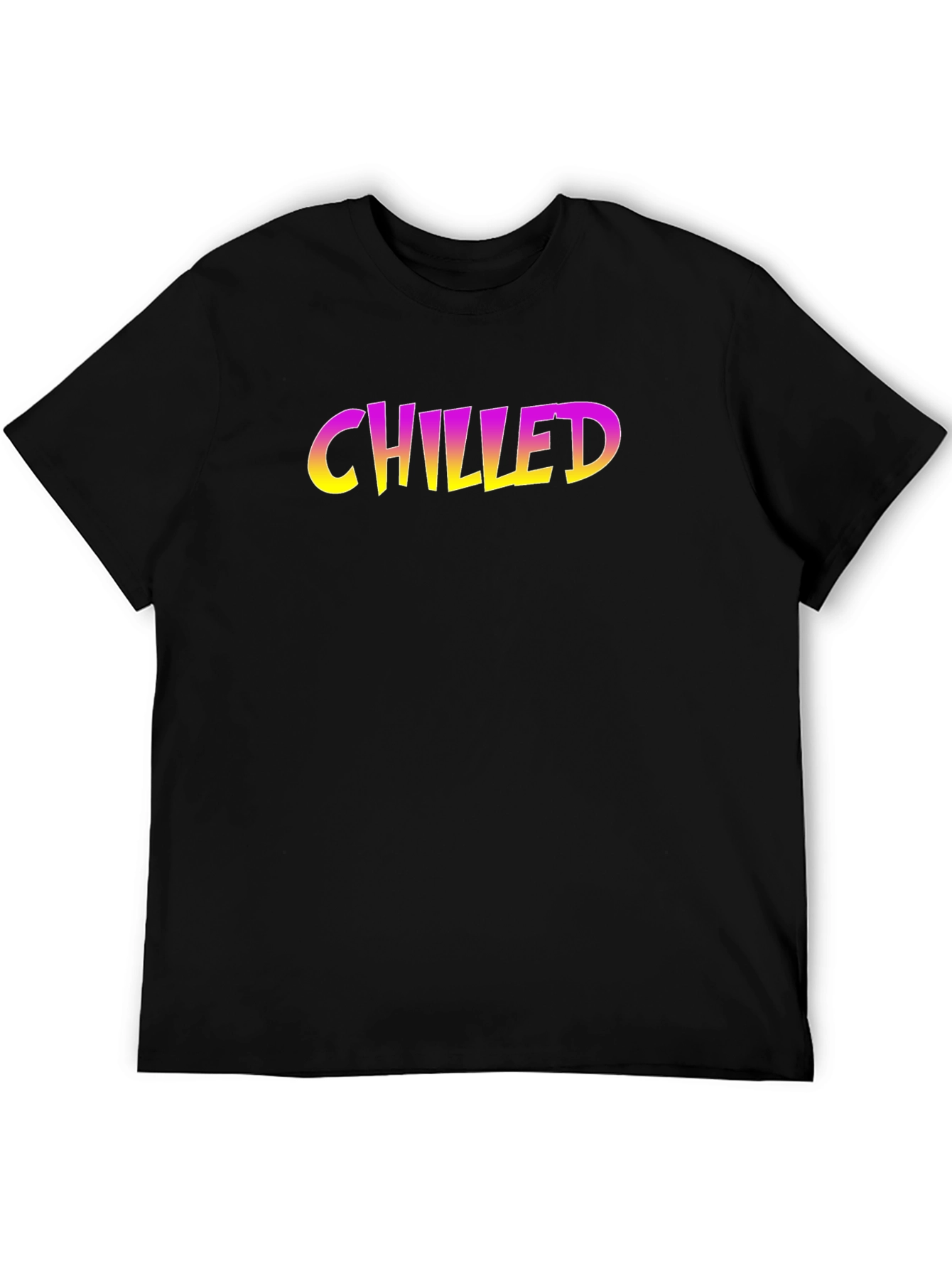 Black Chilled Graphic Tee - Relaxed Vibe view 5
