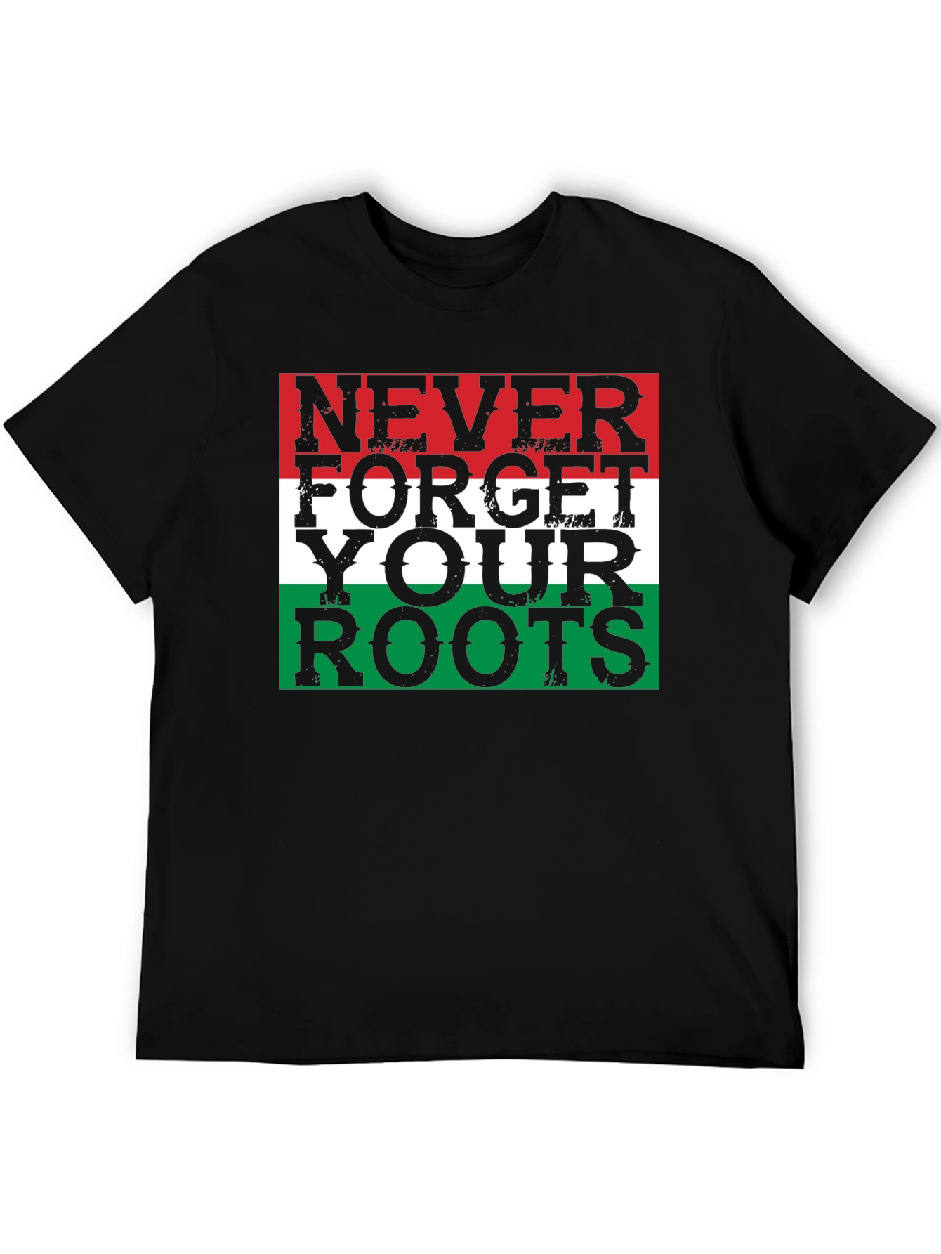 Black Never Forget Your Roots T-Shirt - Patriotic Design view 5