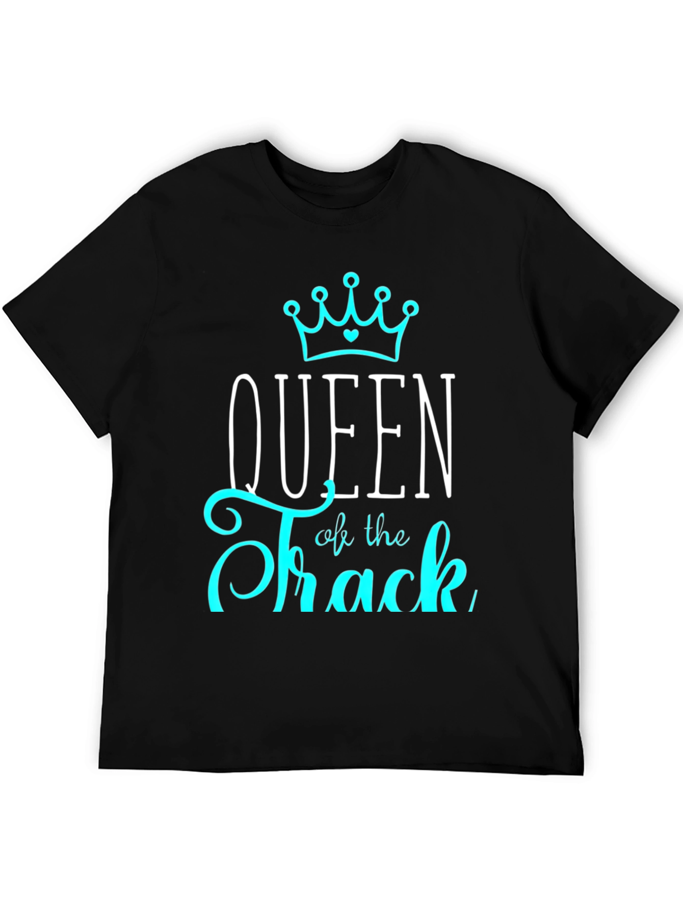 Black Queen of the Track Black T-Shirt view 5