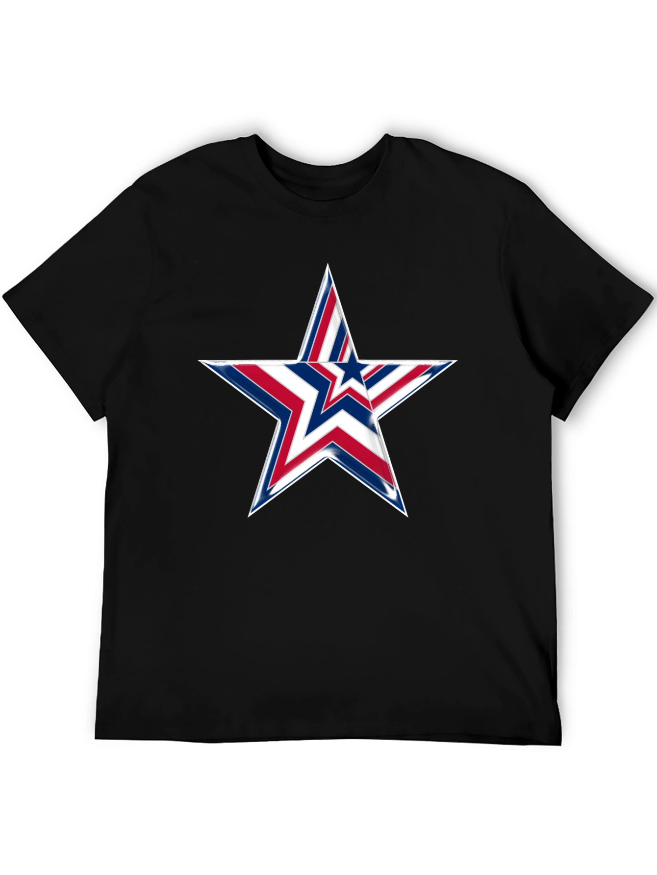 Black Patriotic Star Graphic Tee - USA Pride view 5