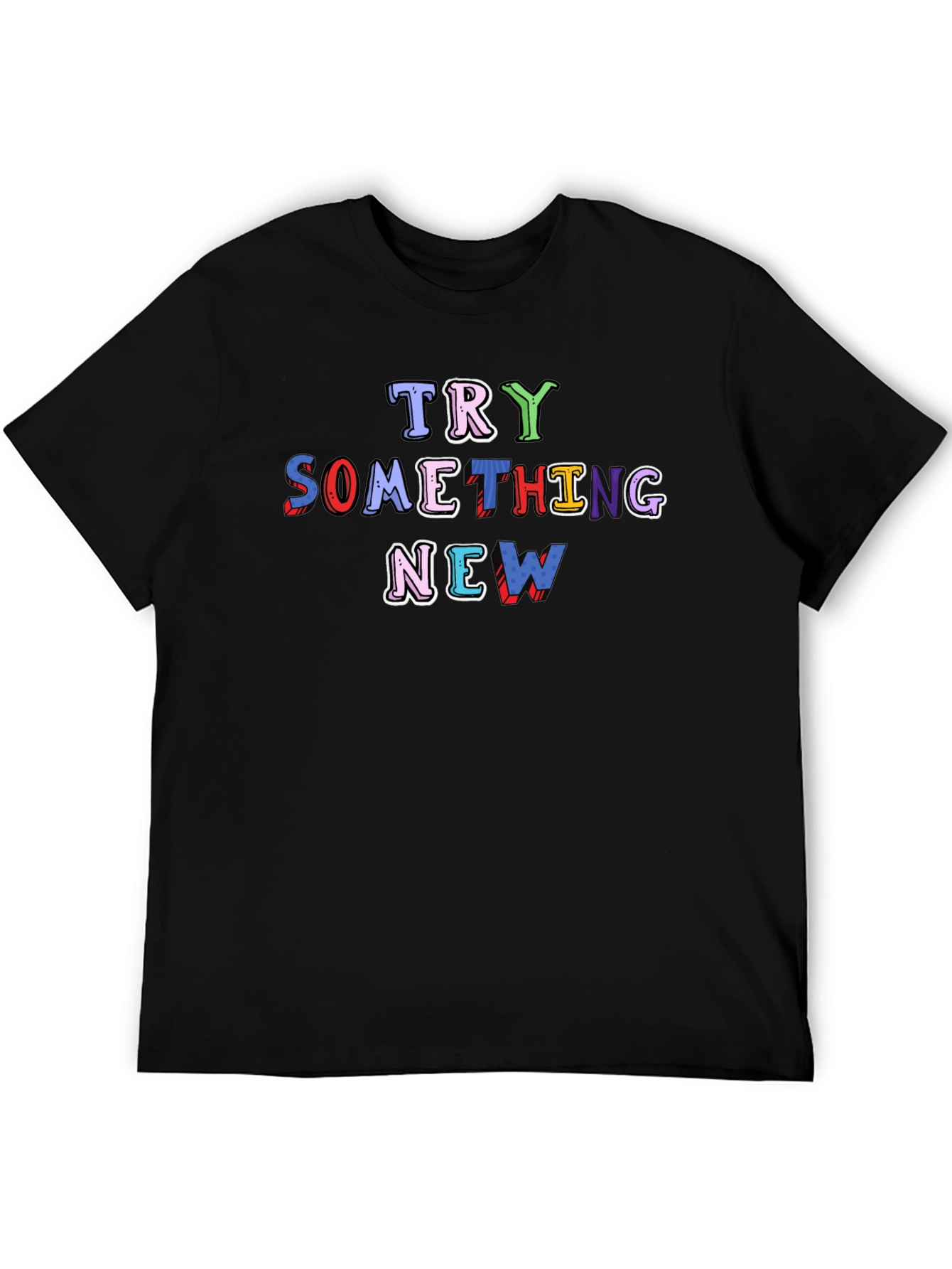Black Try Something New Graphic Black Tee view 5