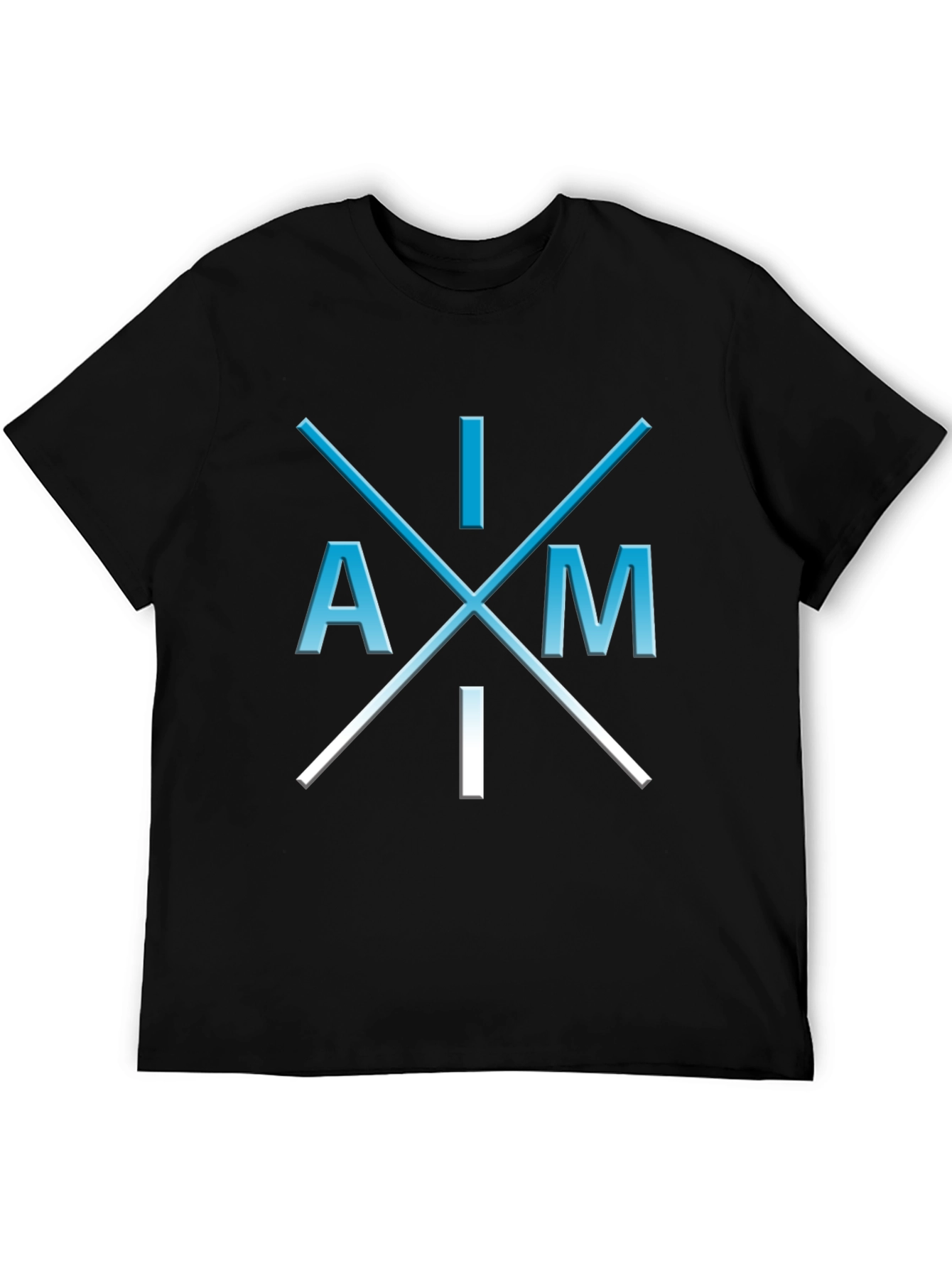 Black I Am I T-Shirt - Unique Graphic Tee view 5