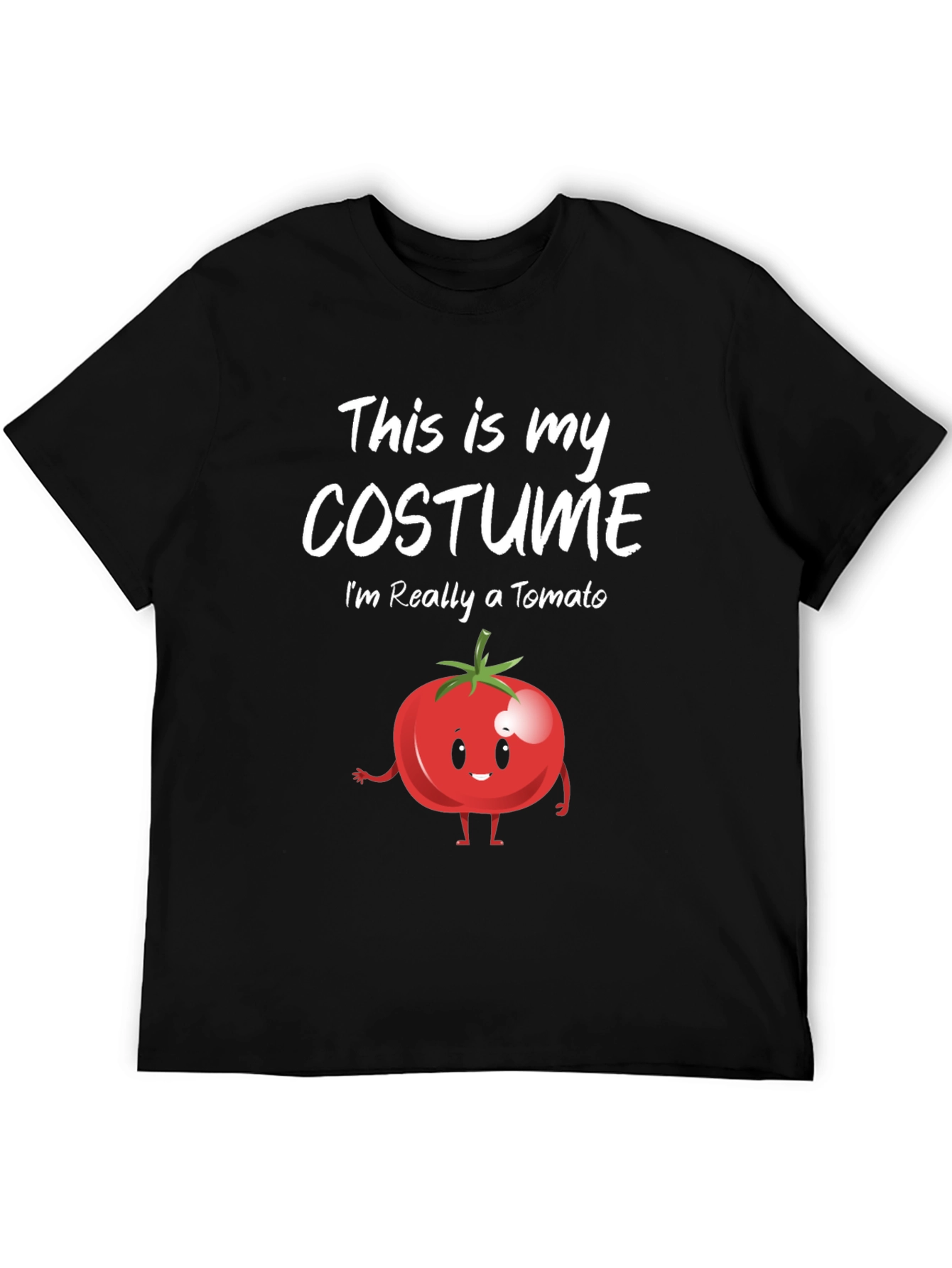 Black Funny Tomato Costume T-Shirt view 5