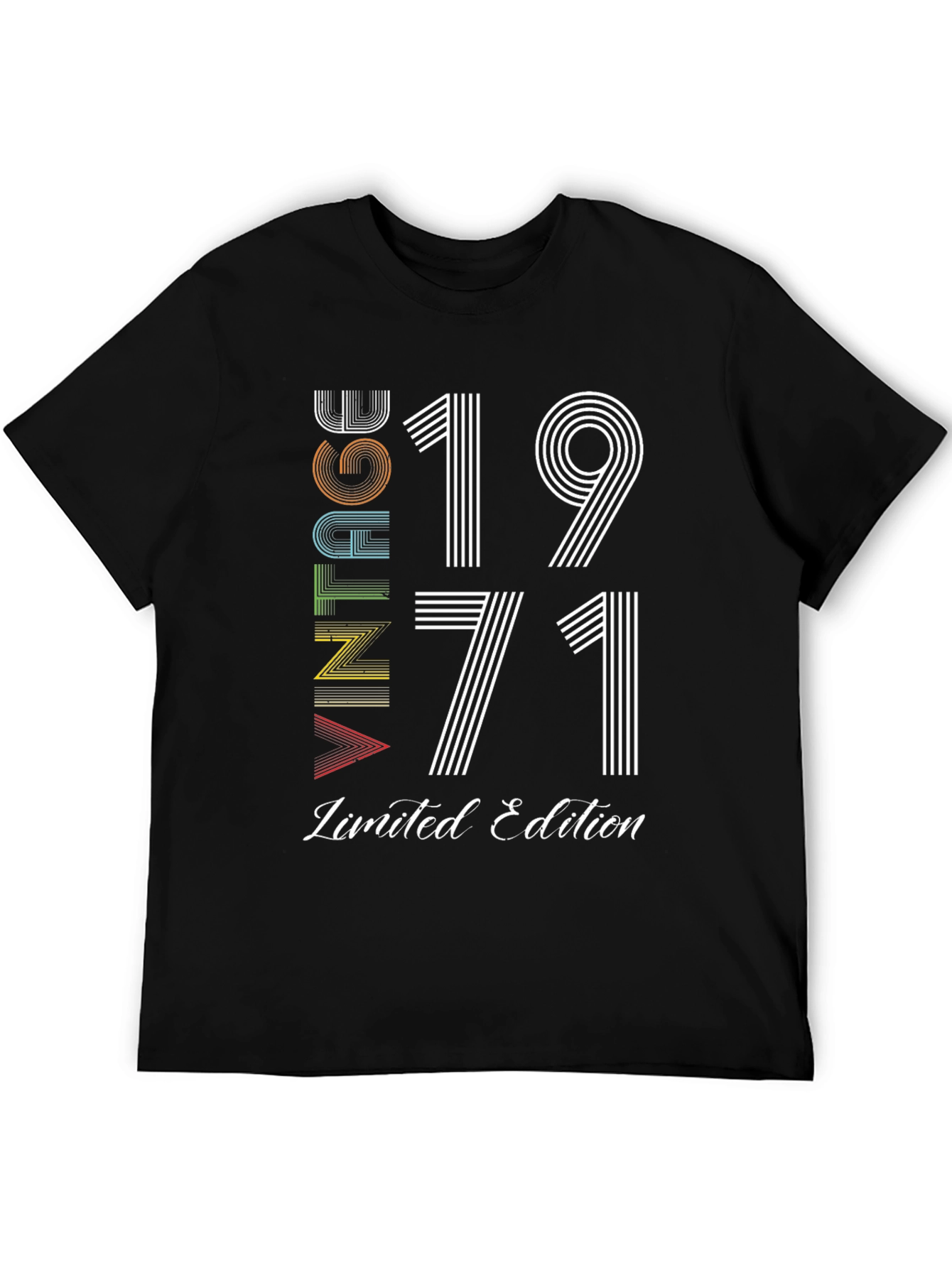 Black Vintage 1971 Limited Edition Black T-Shirt view 5
