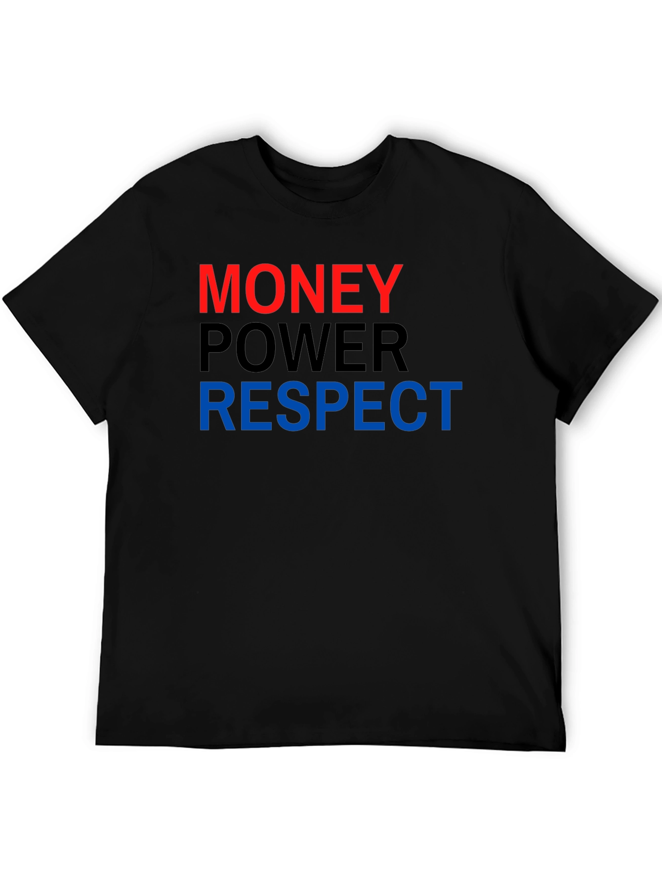 Black Money Power Respect Graphic Tee view 5