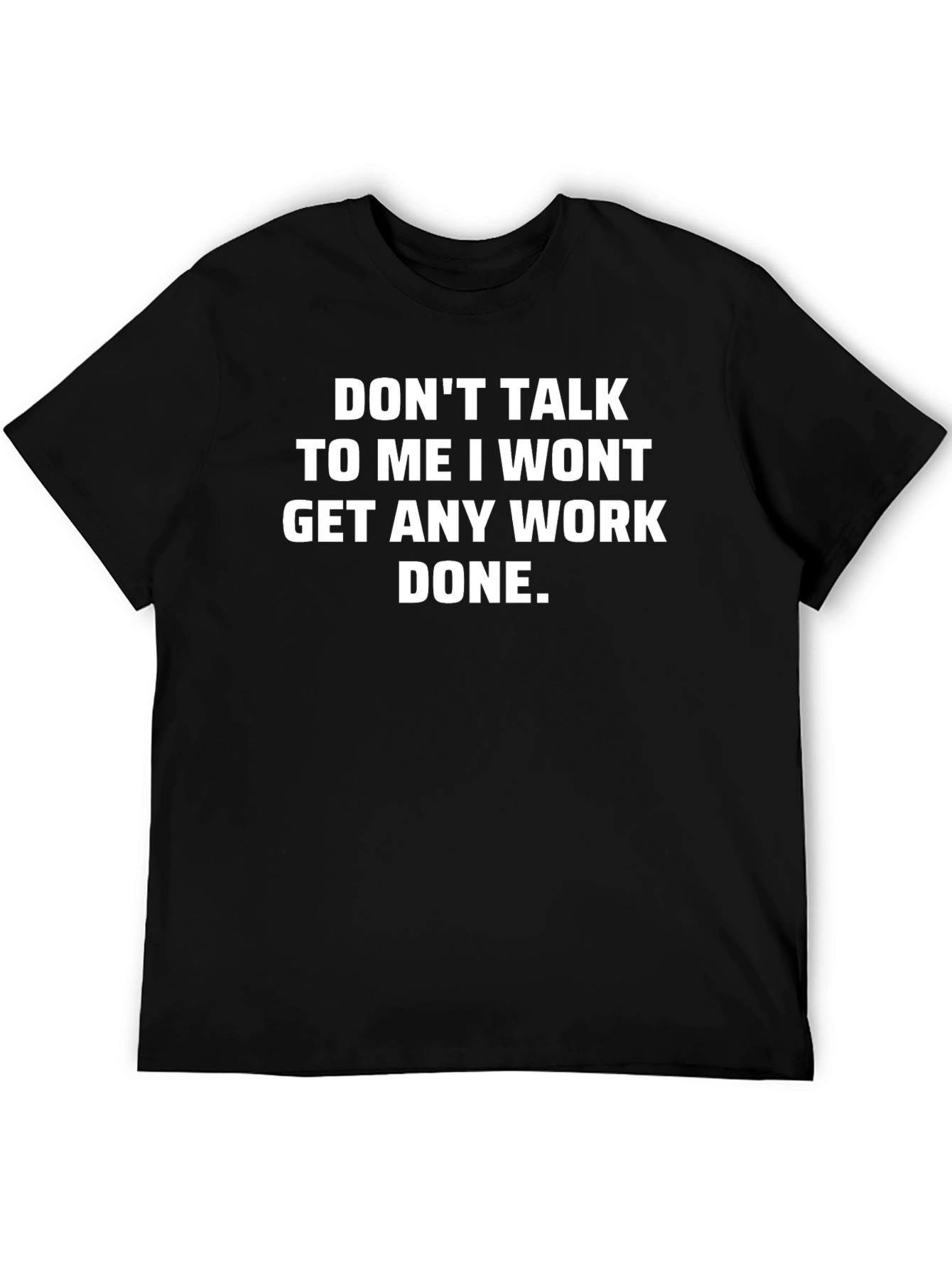 Black Funny "Don't Talk To Me" Graphic Tee view 5