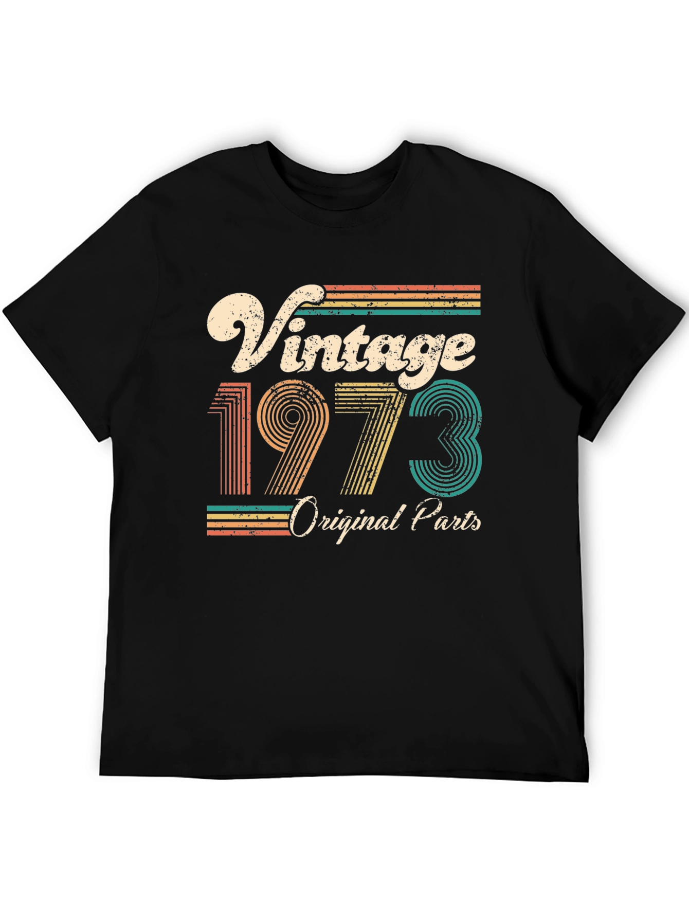 Black Vintage 1973 Original Parts Graphic T-Shirt view 5