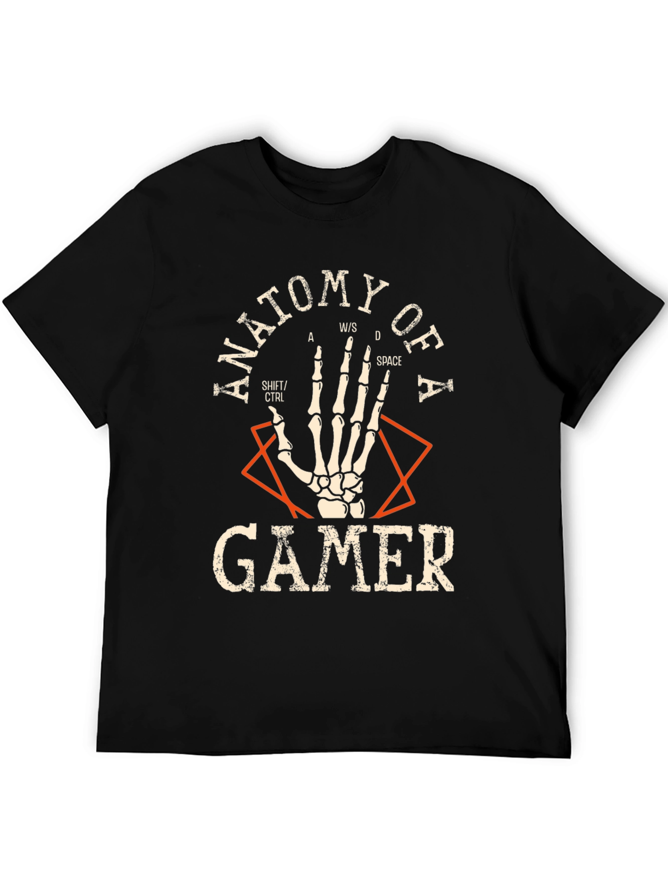 Black Anatomy of a Gamer Black T-Shirt view 5