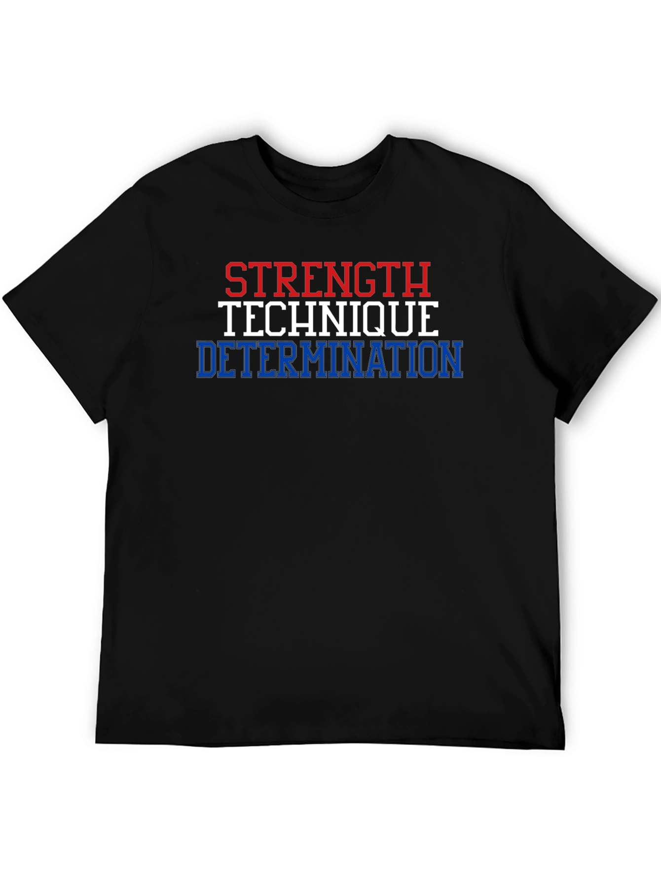 Black Strength, Technique, Determination Graphic T-Shirt view 5