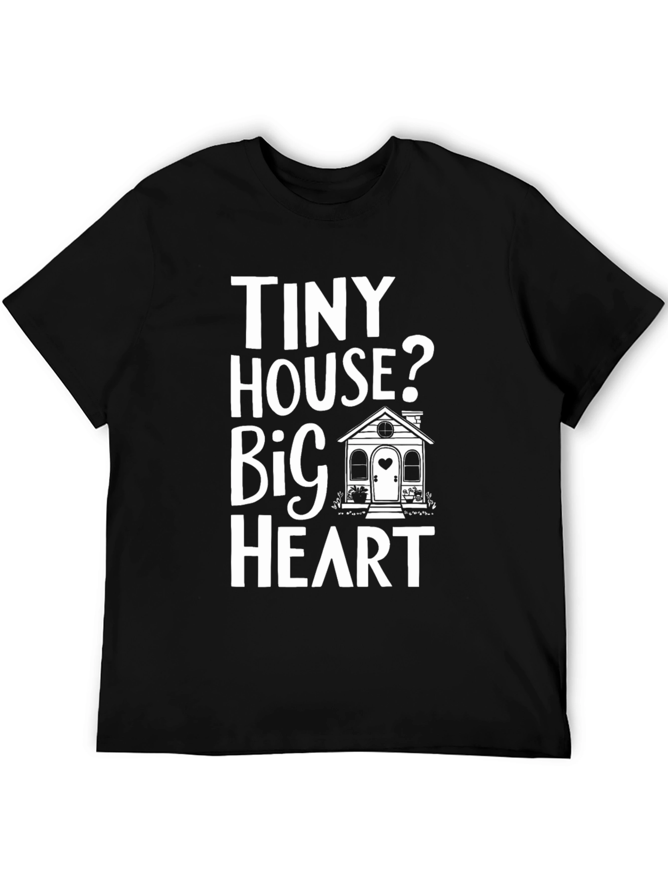 Black Tiny House Big Heart Graphic Tee view 5