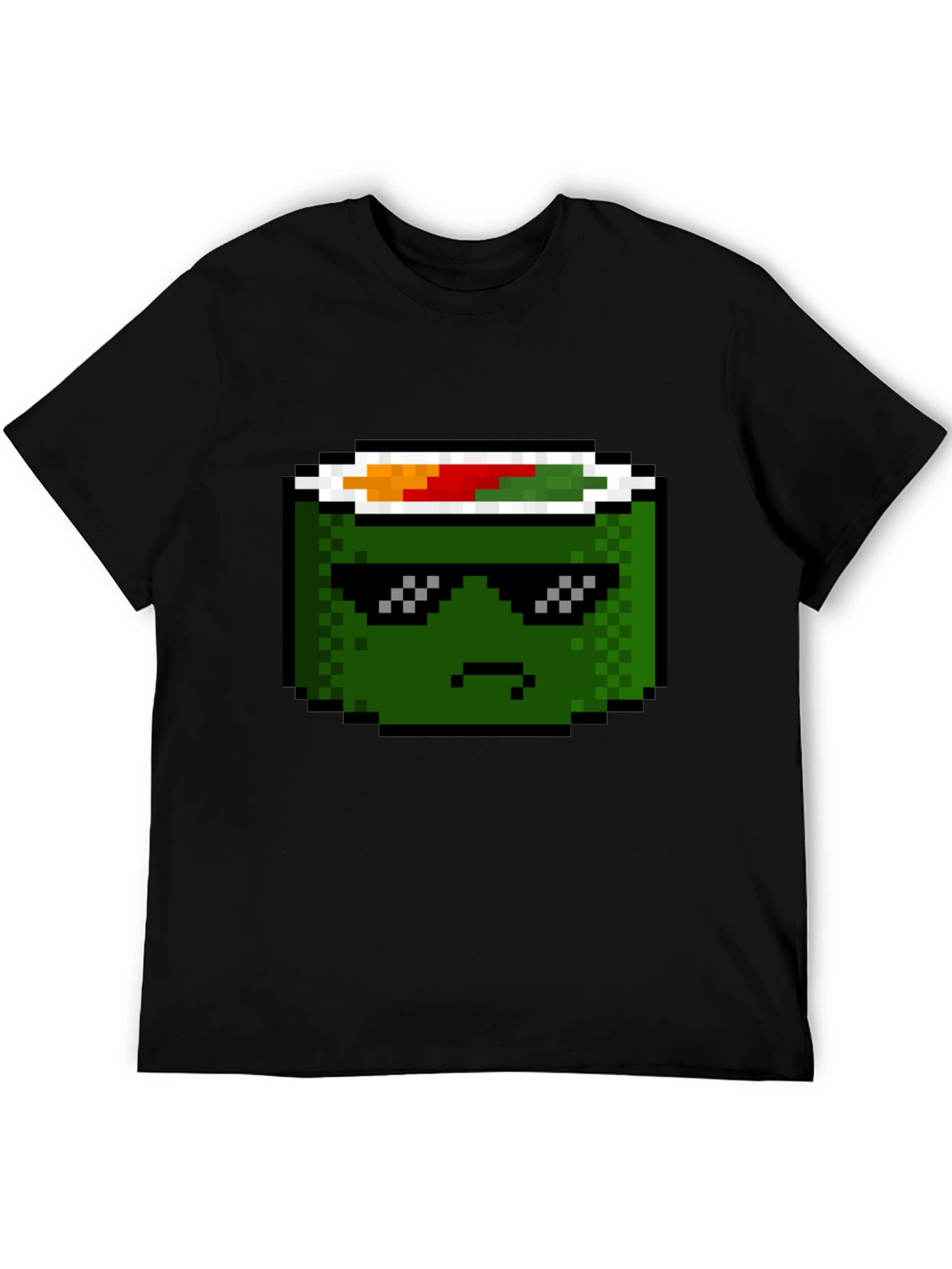 Black Pixel Sushi Roll T-Shirt - Cool Foodie Tee view 5