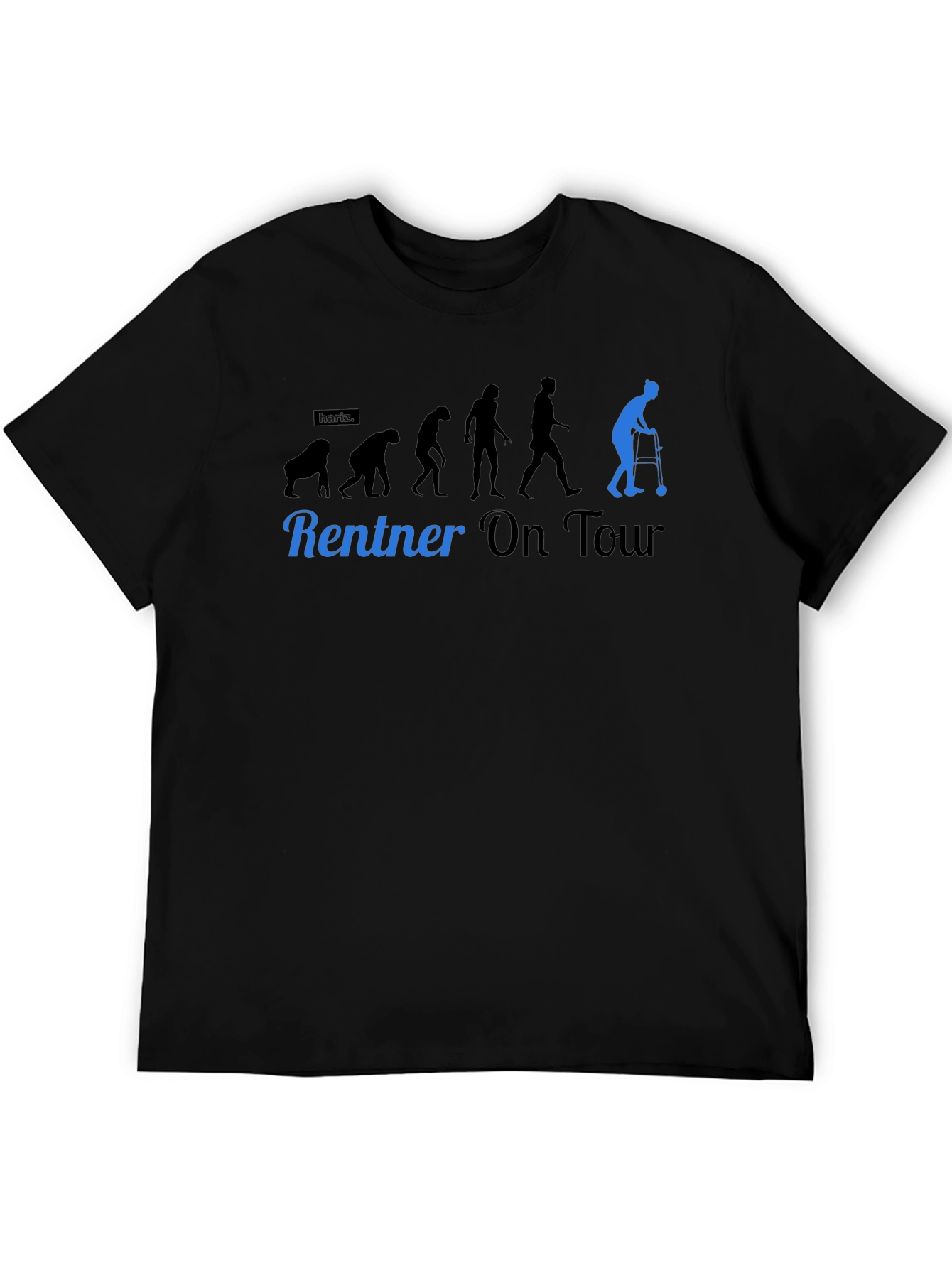 Black Evolution Retired T-Shirt - Funny Retirement Gift view 5
