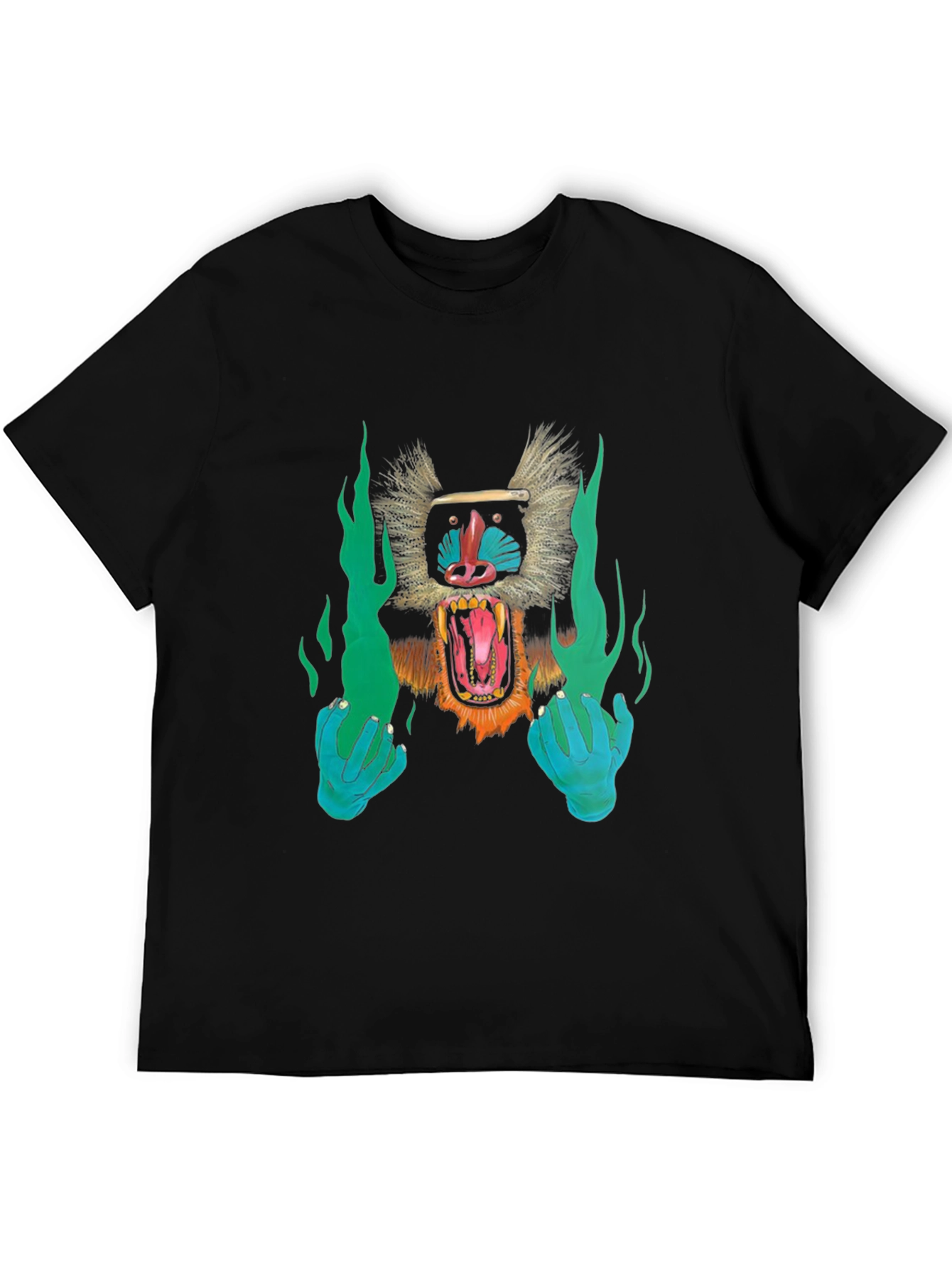 Black Monkey Rage Graphic Tee - Black view 5