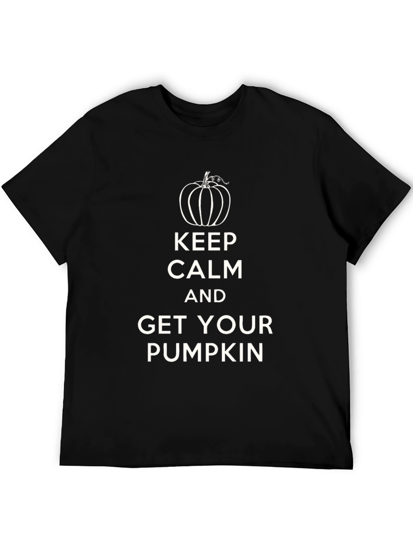 Black Keep Calm Pumpkin Black T-Shirt view 5
