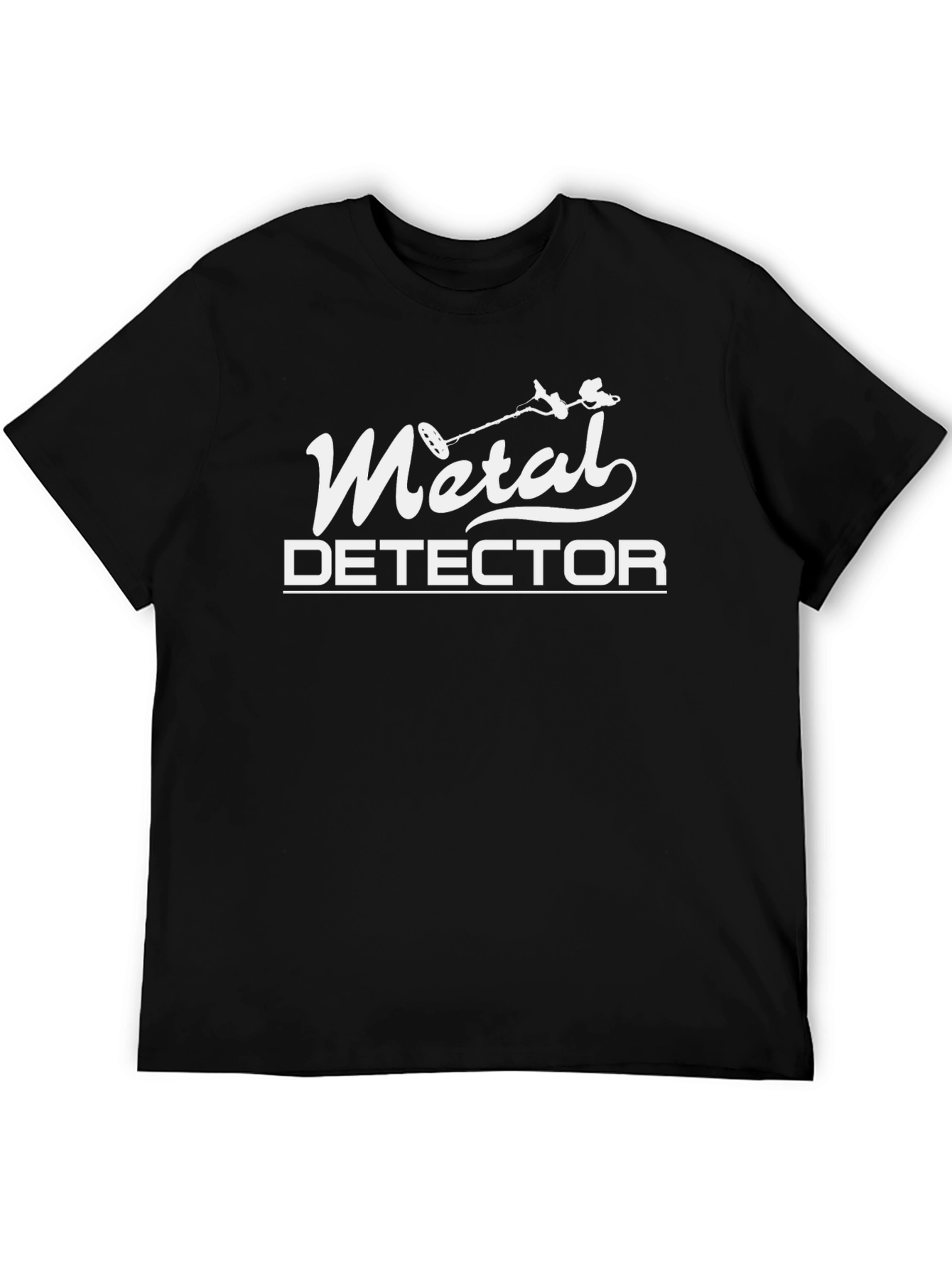 Metal Detector T-Shirt - Black Cotton Graphic Tee - 5