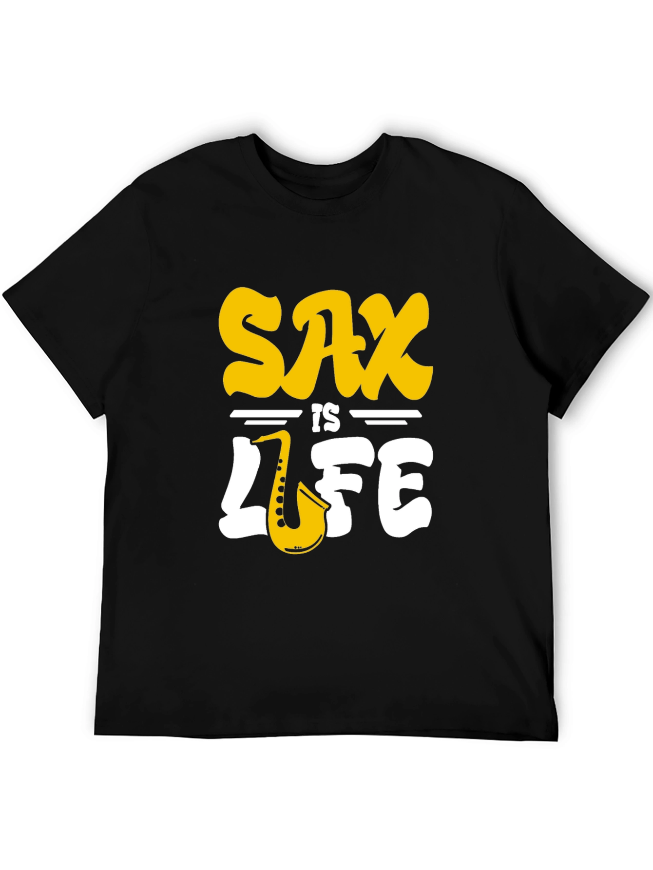 Black Sax is Life Graphic T-Shirt view 5