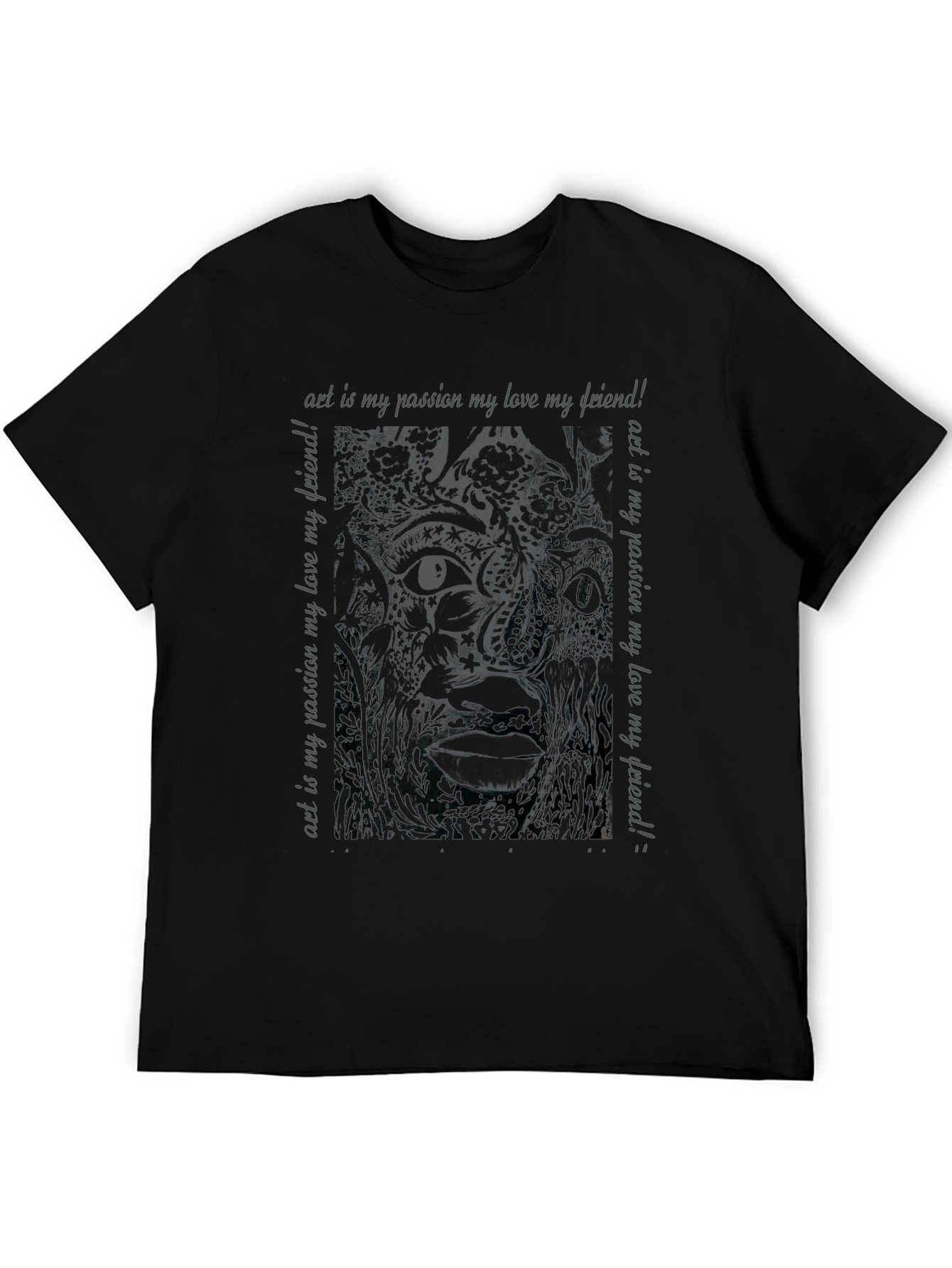 Black Art is My Passion Graphic Tee - Black view 5