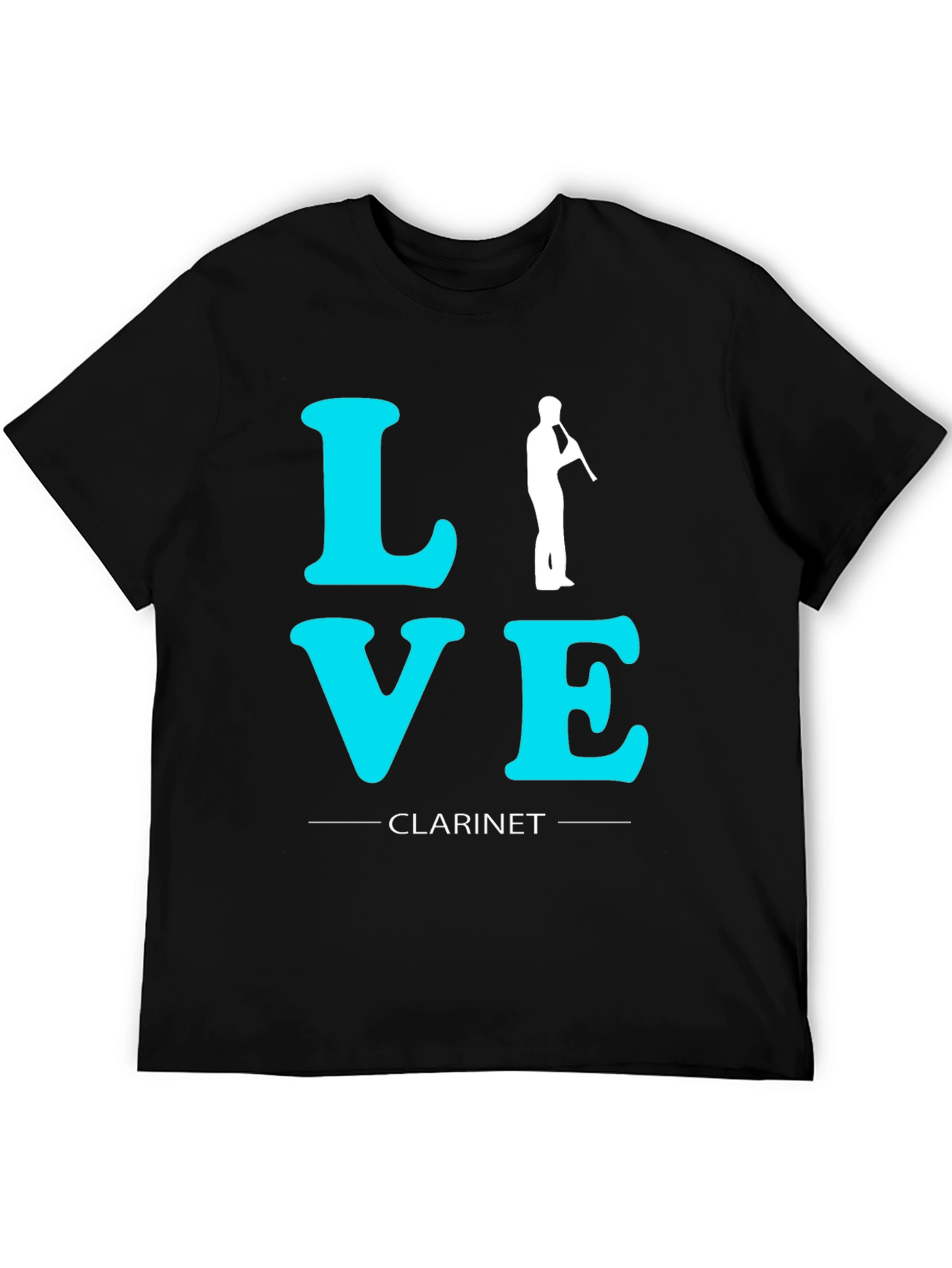 Black Love Clarinet T-Shirt - Black view 5