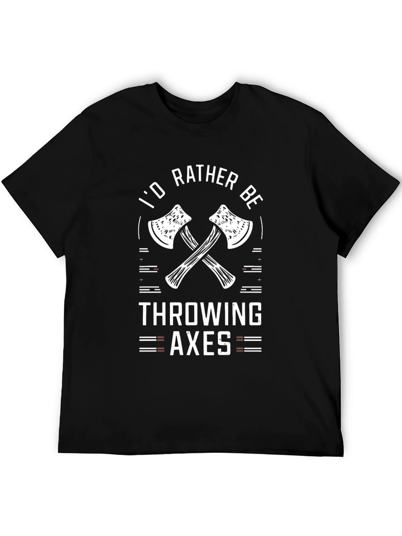 Black I'd Rather Be Throwing Axes T-Shirt view 5