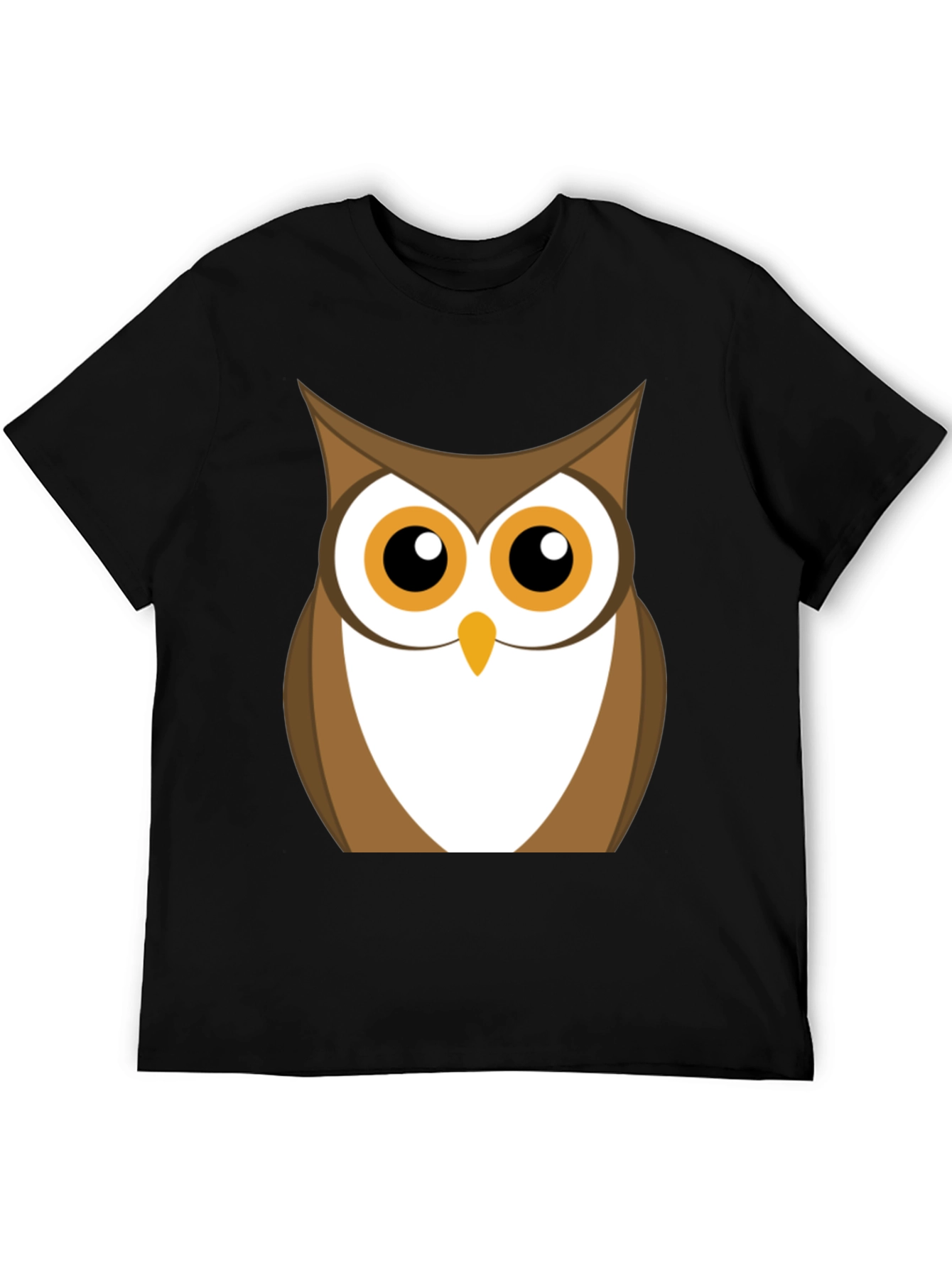 Black Owl Graphic Print Black T-Shirt view 5
