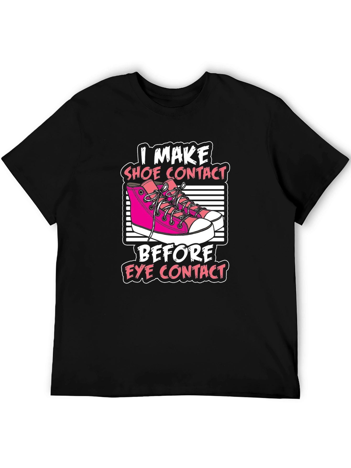 Black I Make Shoe Contact T-Shirt view 5
