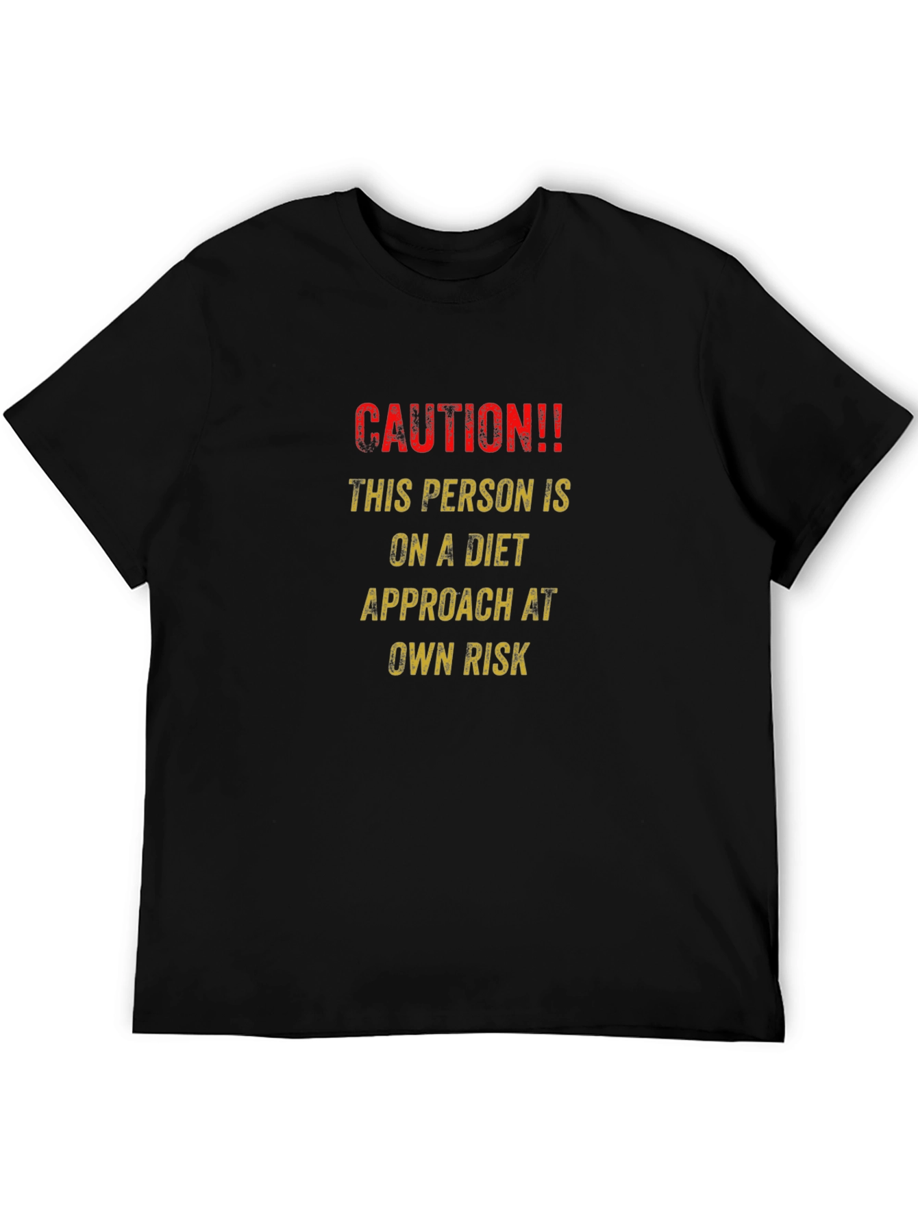 Black Caution Diet T-Shirt view 5
