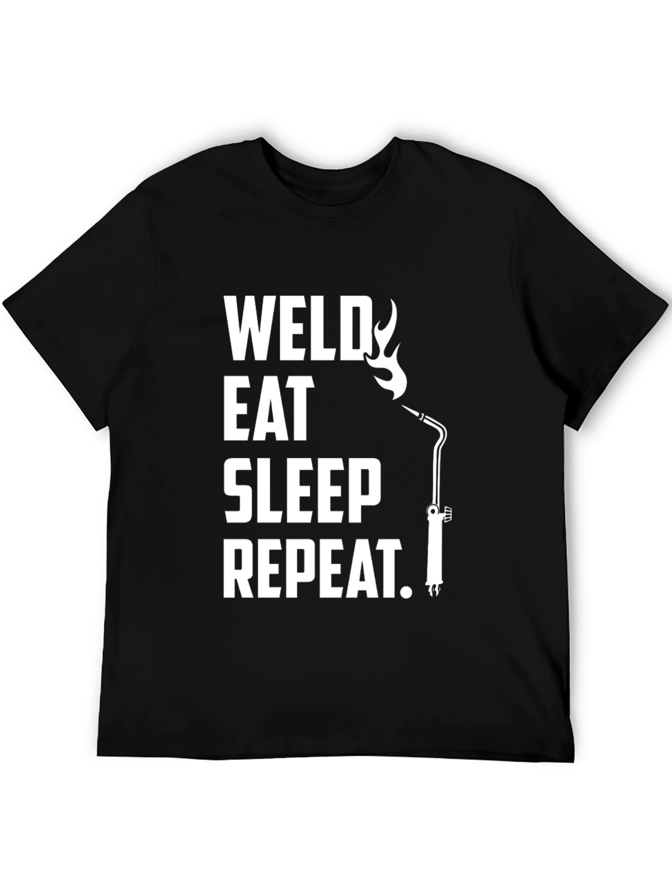 Black Weld, Eat, Sleep, Repeat Black T-Shirt view 5