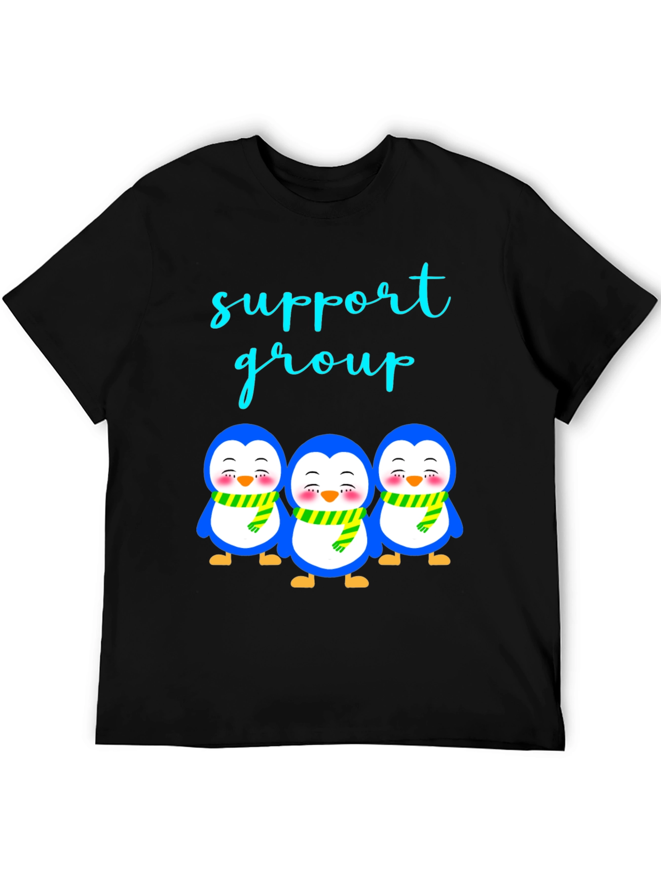 Black Penguin Support Group T-Shirt view 5