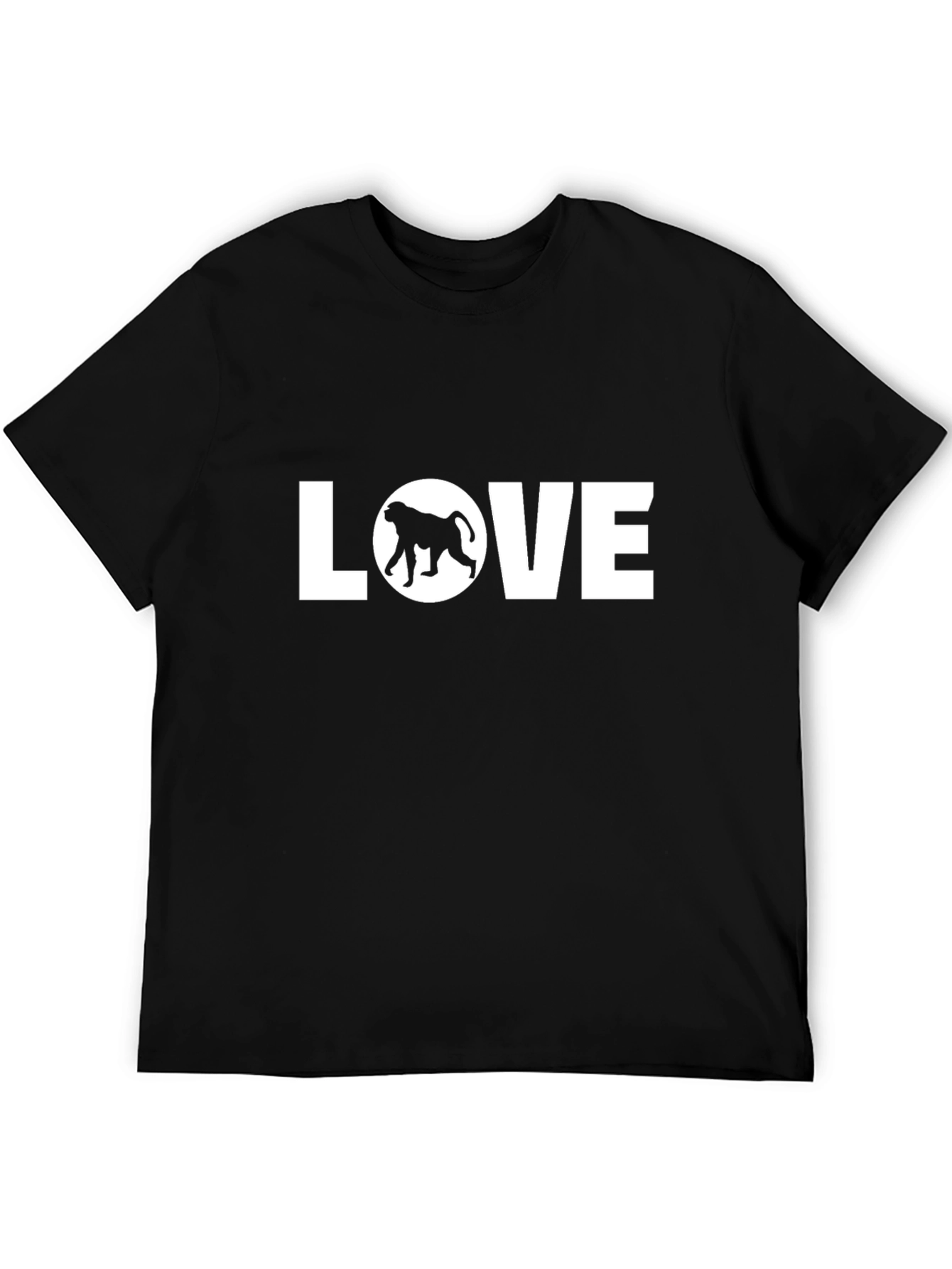 Black Love Baboon Graphic T-Shirt view 5