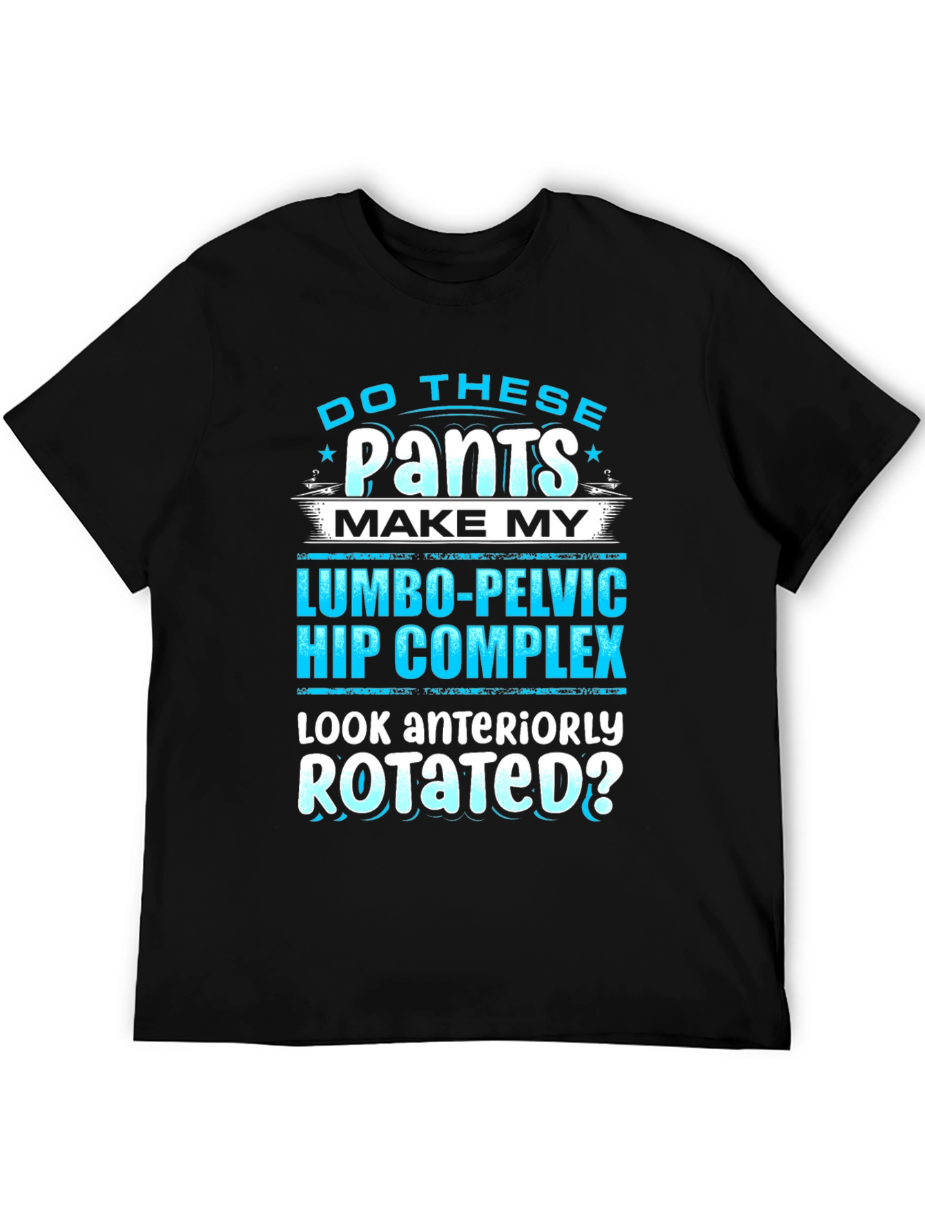 Black Funny Lumbo-Pelvic Hip Complex T-Shirt view 5