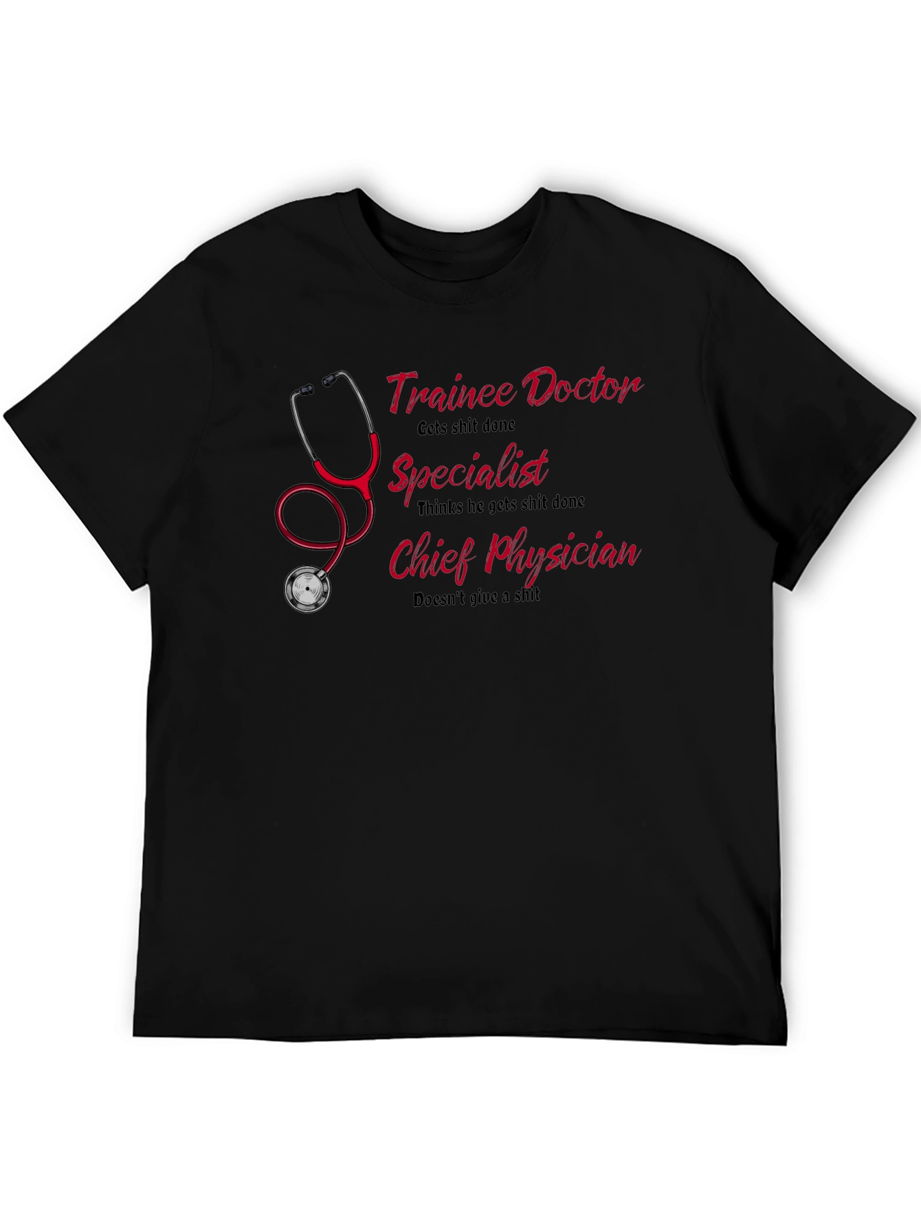 Black Funny Doctor T-Shirt - Physician Gift view 5
