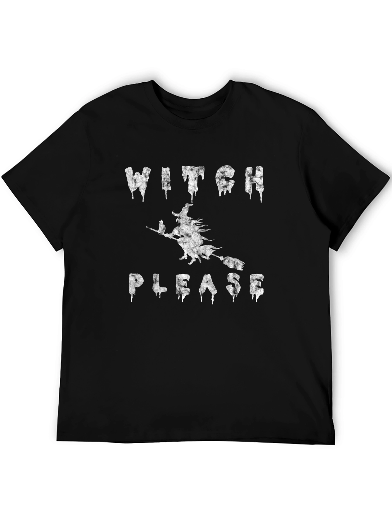 Black Witch Please Graphic Tee - Halloween Novelty Shirt view 5
