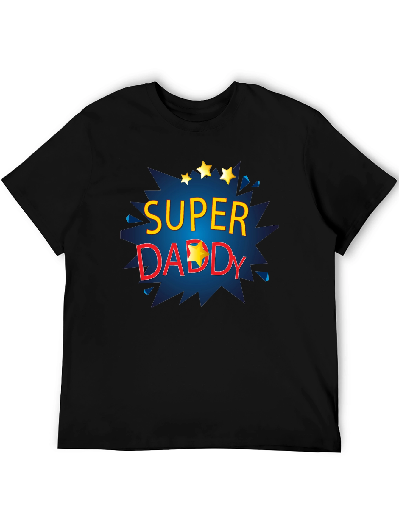 Black Super Daddy T-Shirt - Father's Day Gift view 5