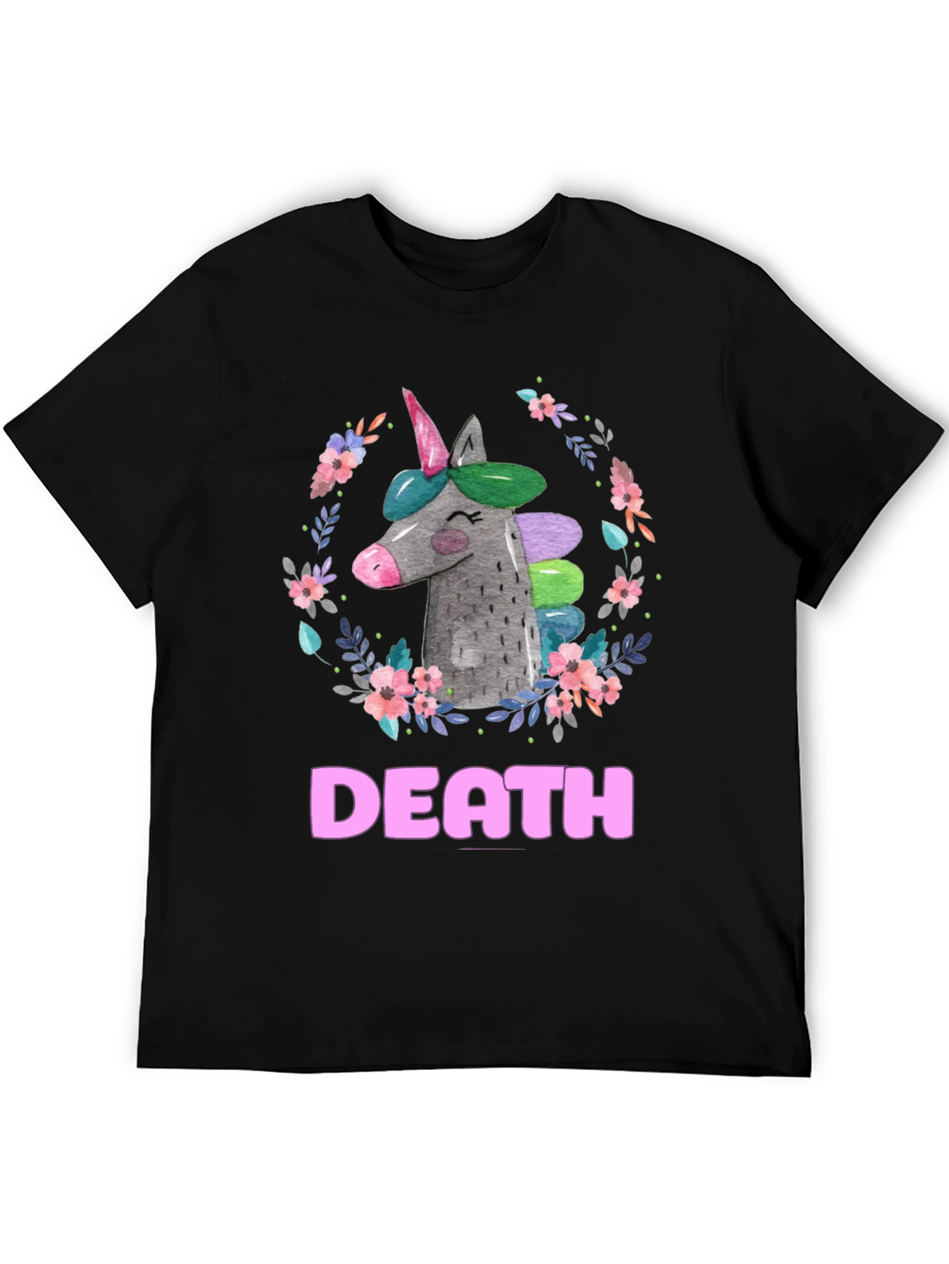 Black Unicorn Death Graphic Tee - Humor & Dark Humor view 5