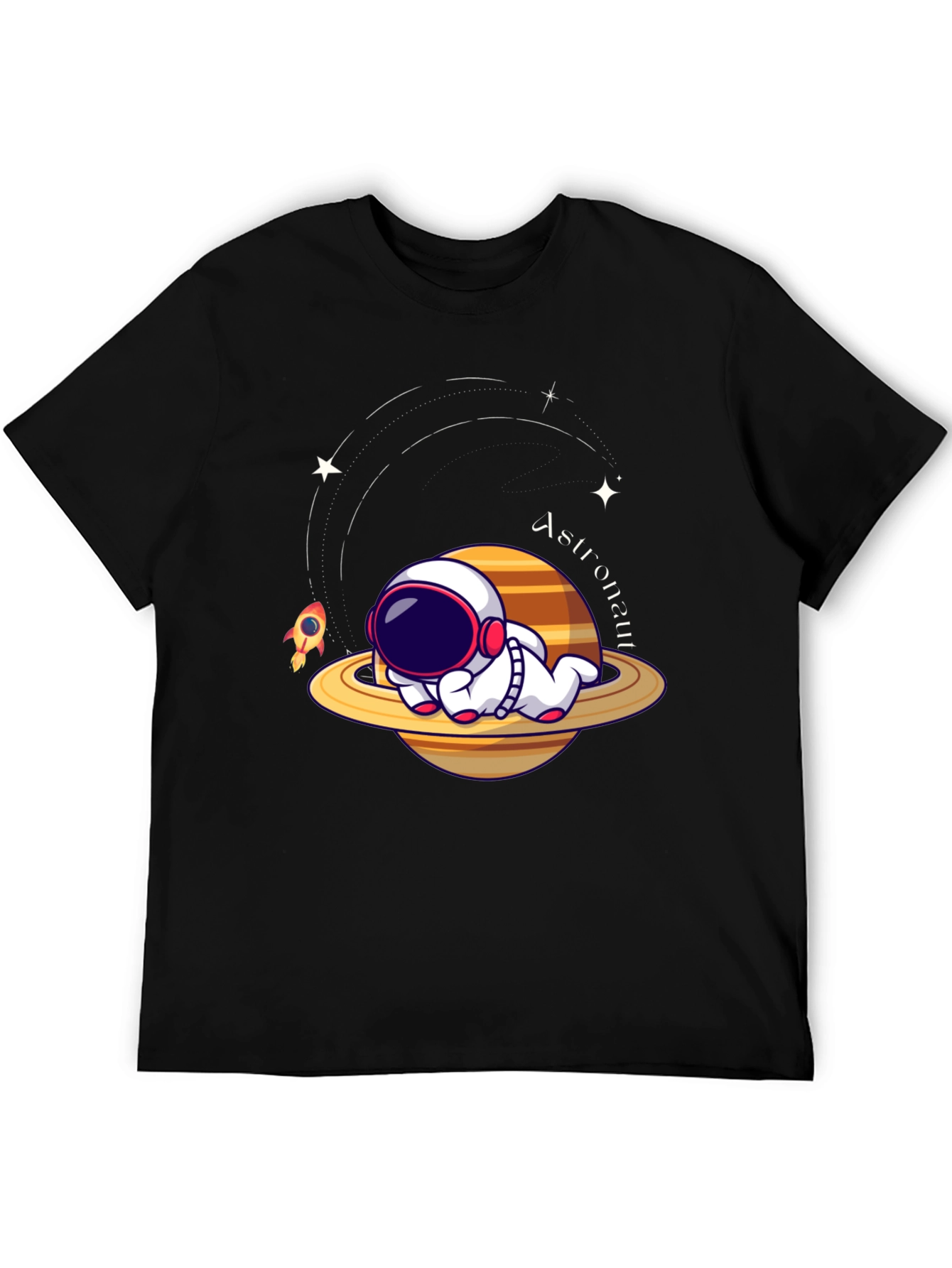 Black Cute Astronaut T-Shirt: Space Dreams Edition view 5