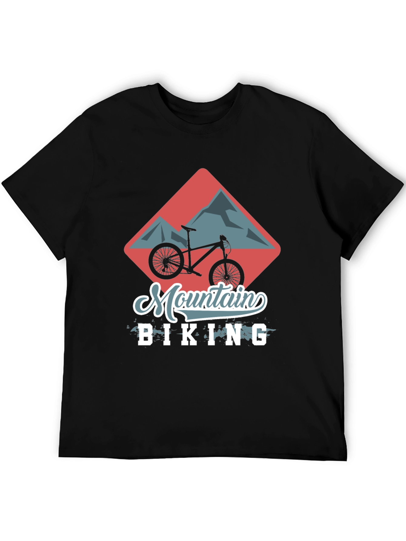 Black Mountain Biking Graphic Tee - Black view 5